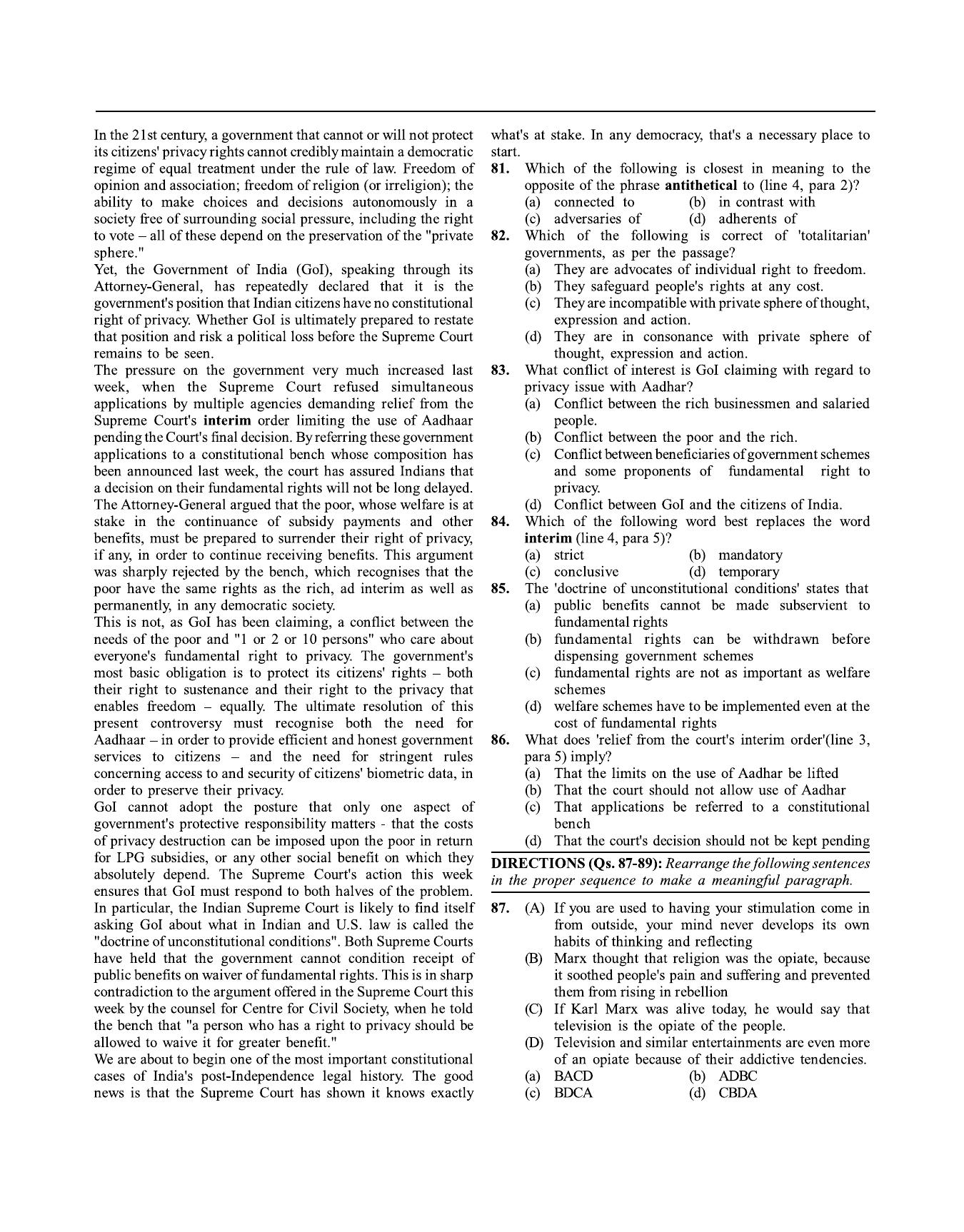 SNAP 2017 Question Paper with Solution - Page 7