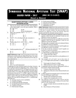 SNAP 2017 Question Paper with Solution