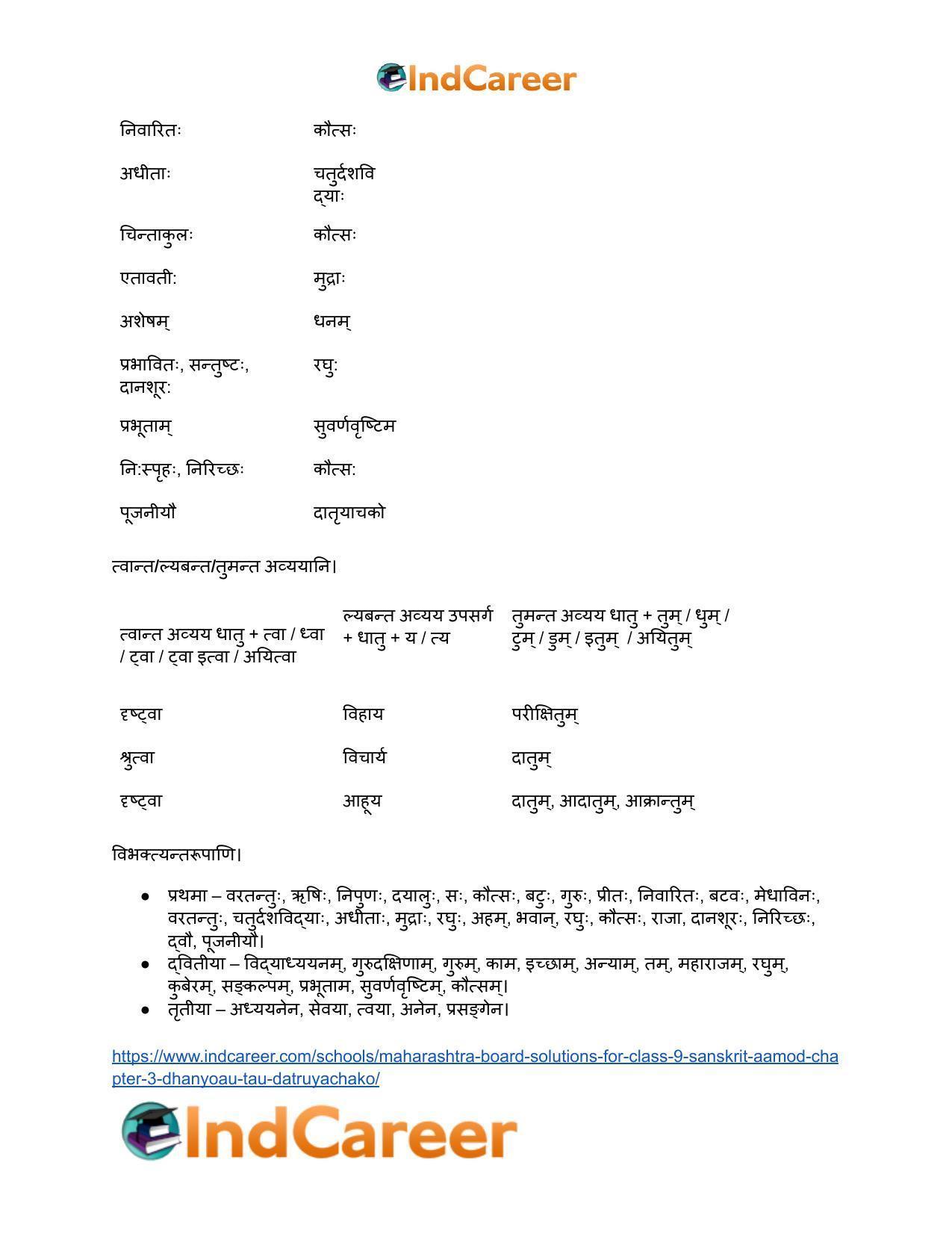 Maharashtra Board Solutions for Class 9- Sanskrit Aamod: Chapter 3- धन्यौ तौ दातृयाचकौ - Page 19