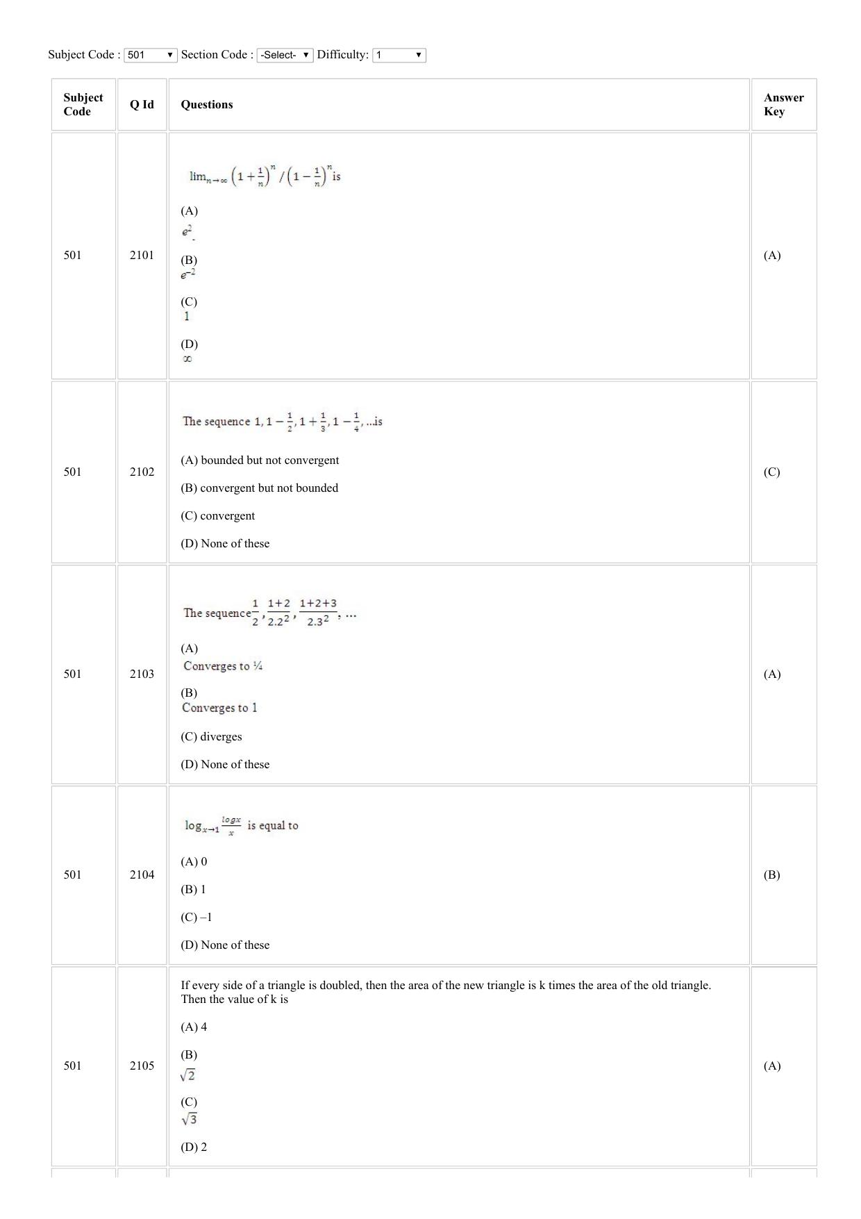 CUSAT CAT 2018 MCA Question Paper - Page 1