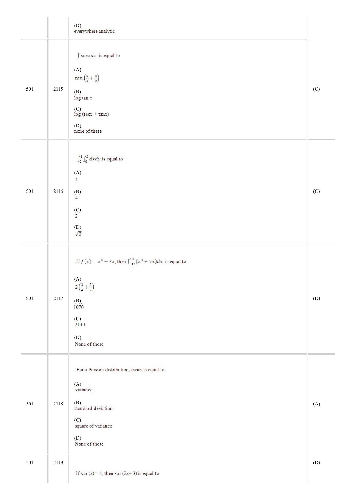CUSAT CAT 2018 MCA Question Paper - Page 4