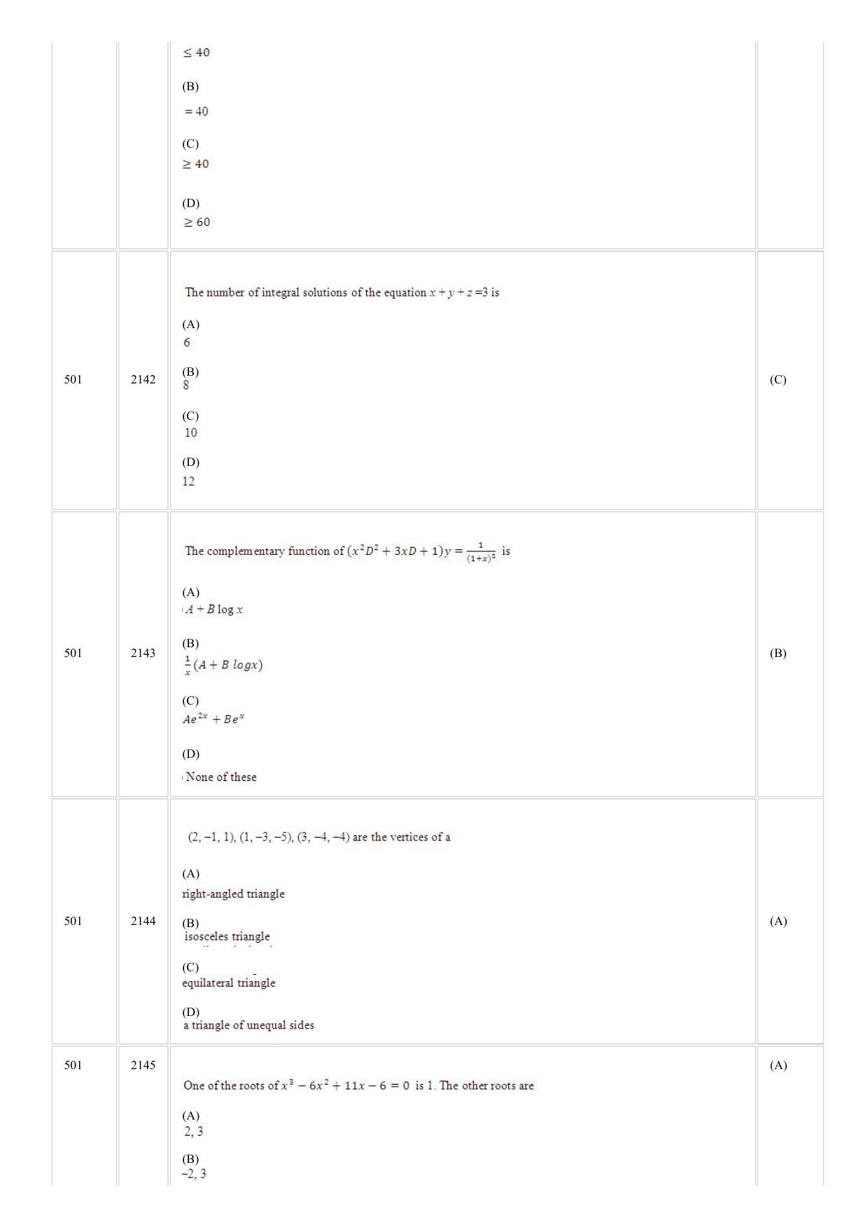 CUSAT CAT 2018 MCA Question Paper - Page 10