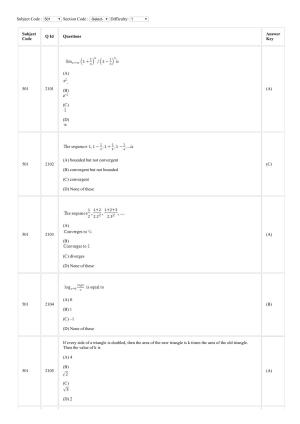 CUSAT CAT 2018 MCA Question Paper