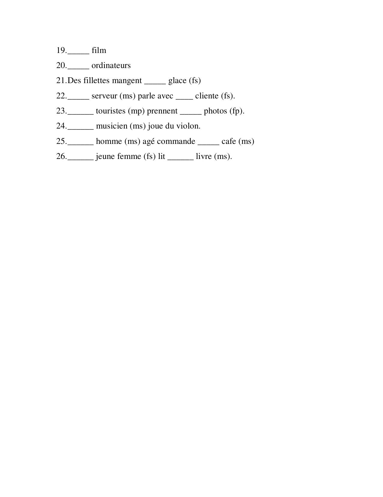 CBSE Worksheets for Class 6 French Practice Assignment 1 - Page 2
