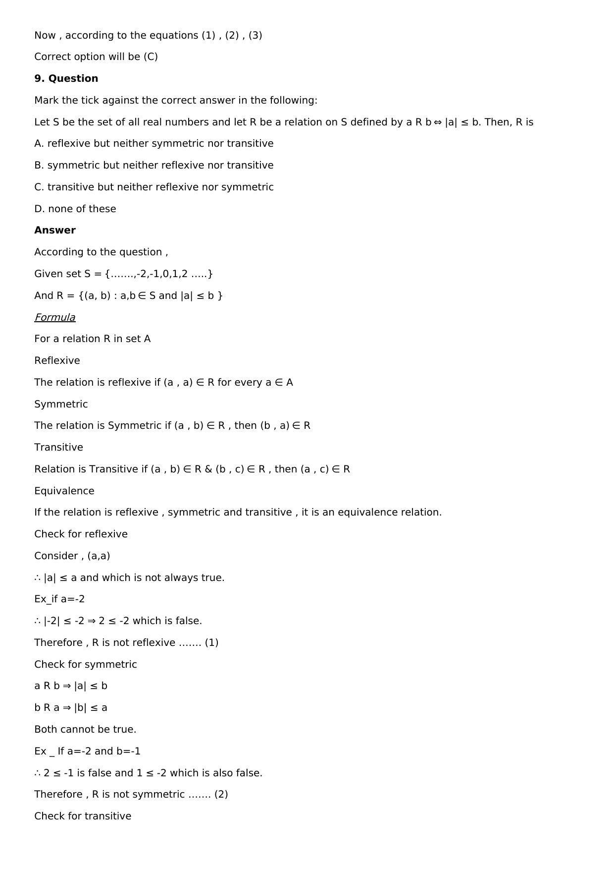 Chapter 1: Relation Solutions: RS Aggarwal Class 12 Solutions  - Page 21