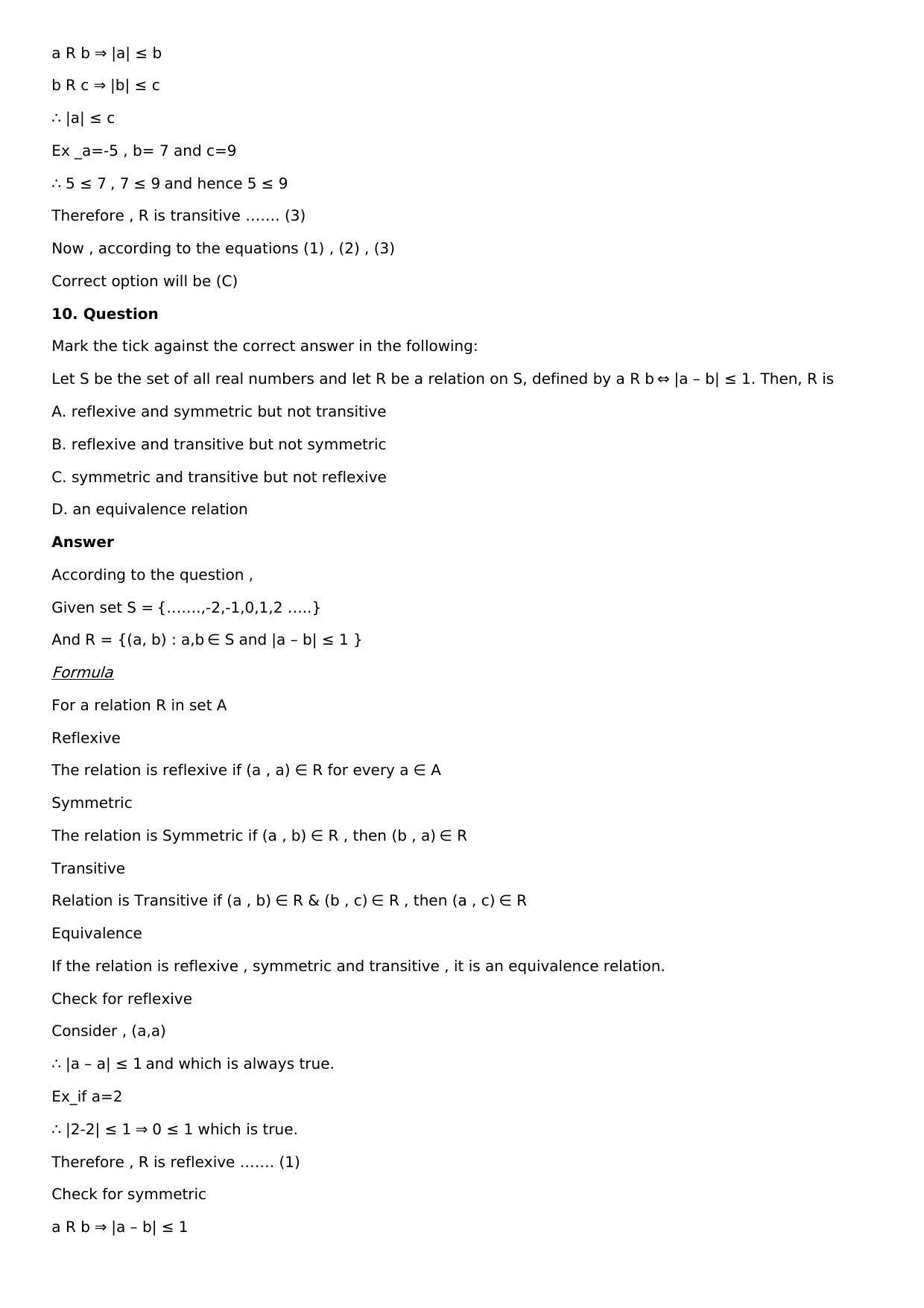 Chapter 1: Relation Solutions: RS Aggarwal Class 12 Solutions  - Page 22