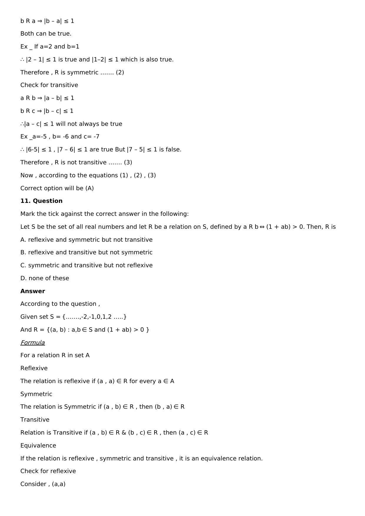 Chapter 1: Relation Solutions: RS Aggarwal Class 12 Solutions  - Page 23