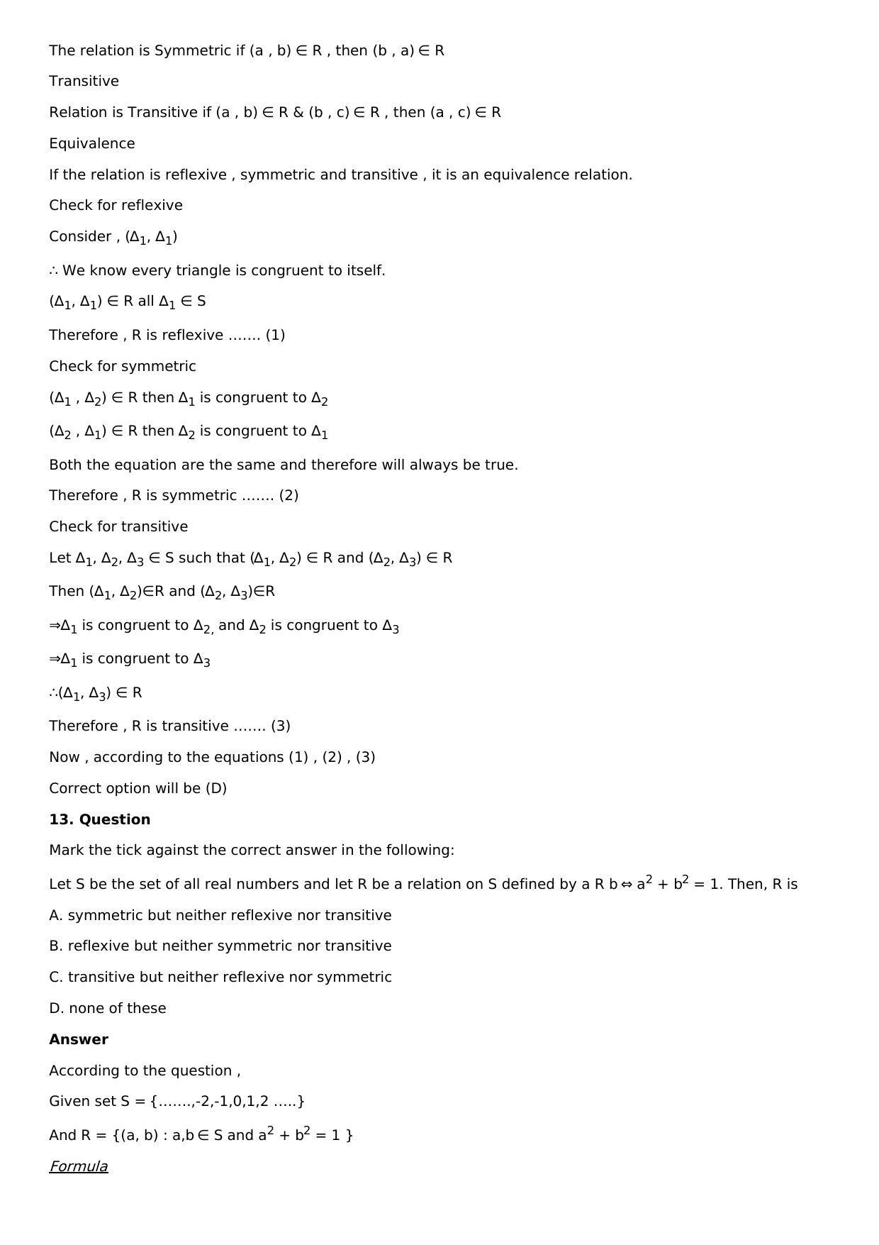 Chapter 1: Relation Solutions: RS Aggarwal Class 12 Solutions  - Page 25