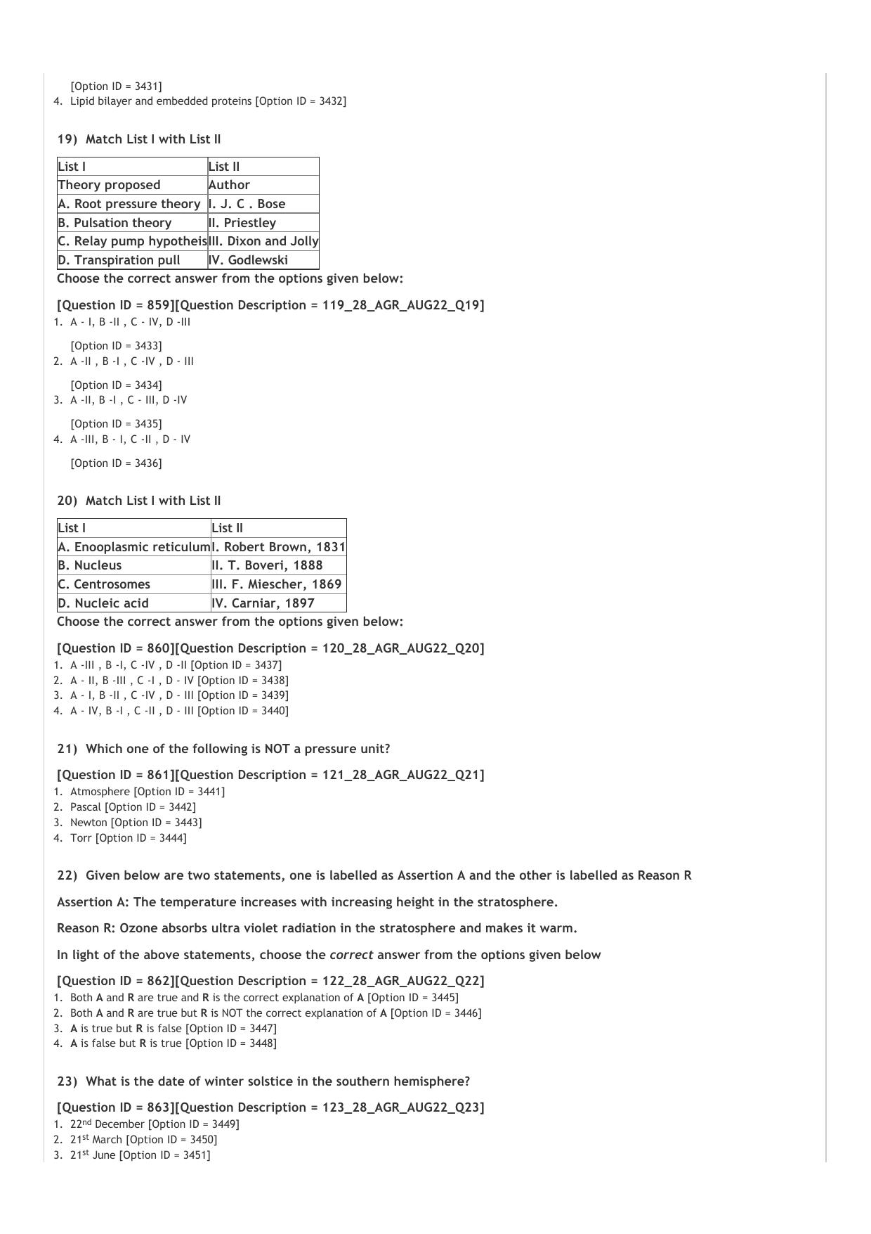 ICAR AIEEA PG 2022 AGRONOMY Question Paper - Page 4