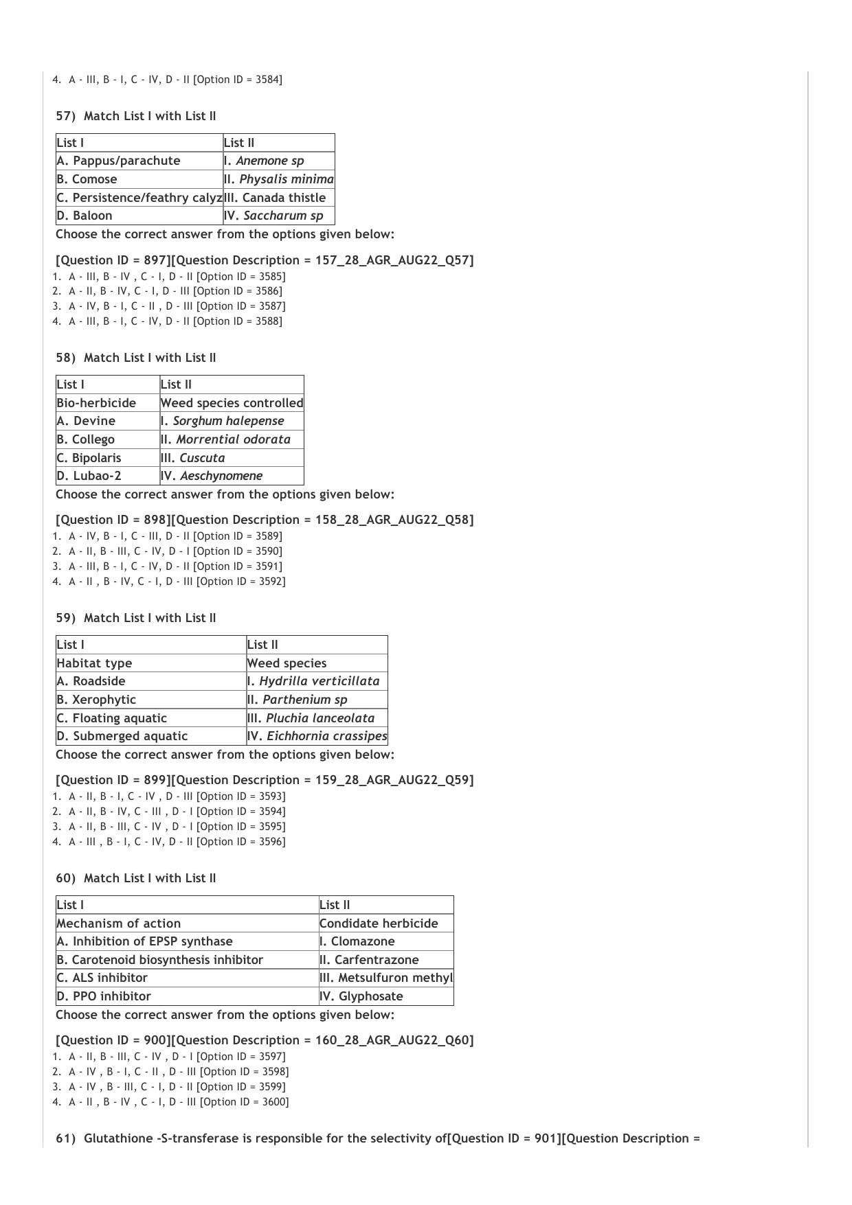 ICAR AIEEA PG 2022 AGRONOMY Question Paper - Page 10