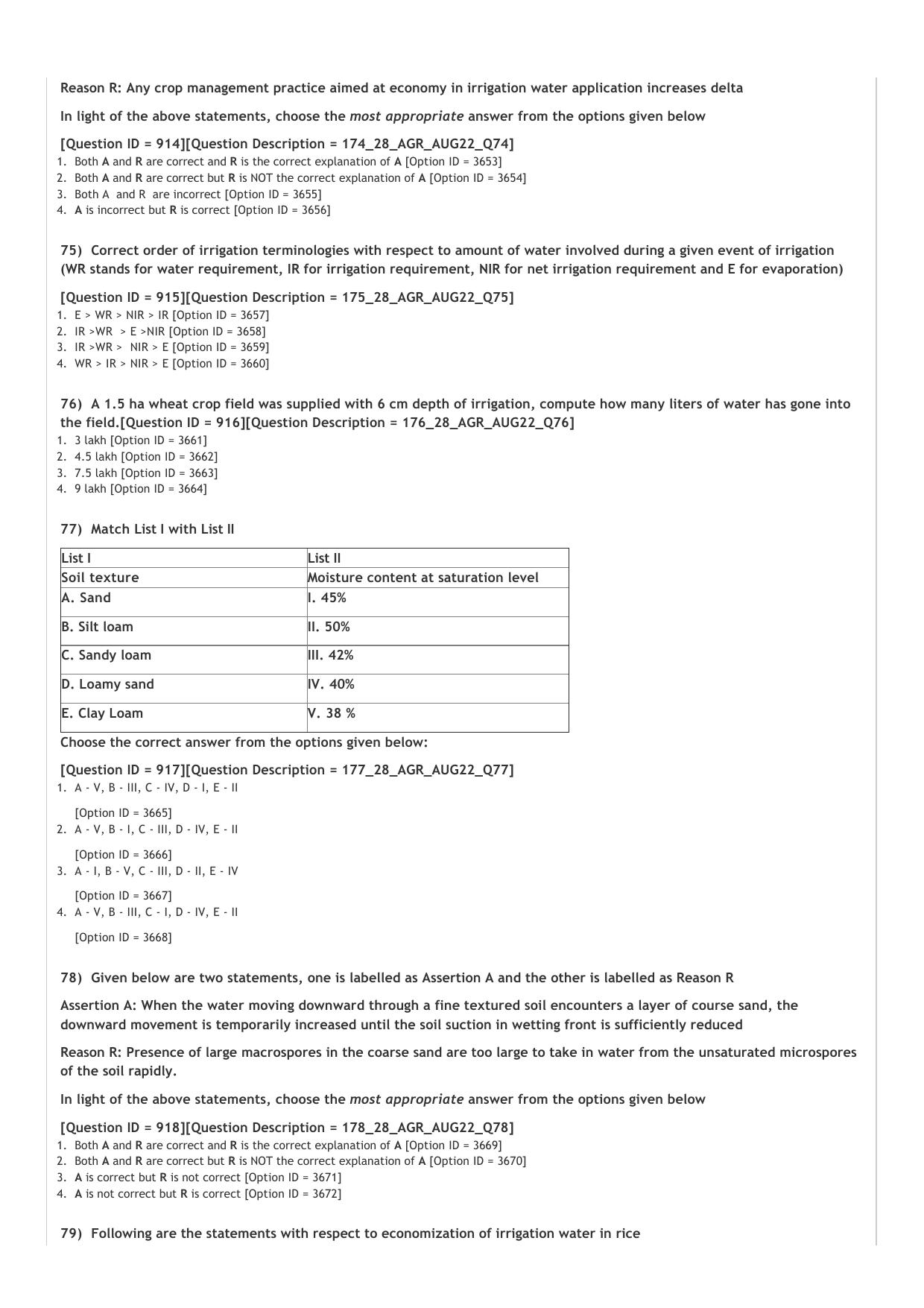 ICAR AIEEA PG 2022 AGRONOMY Question Paper - Page 13