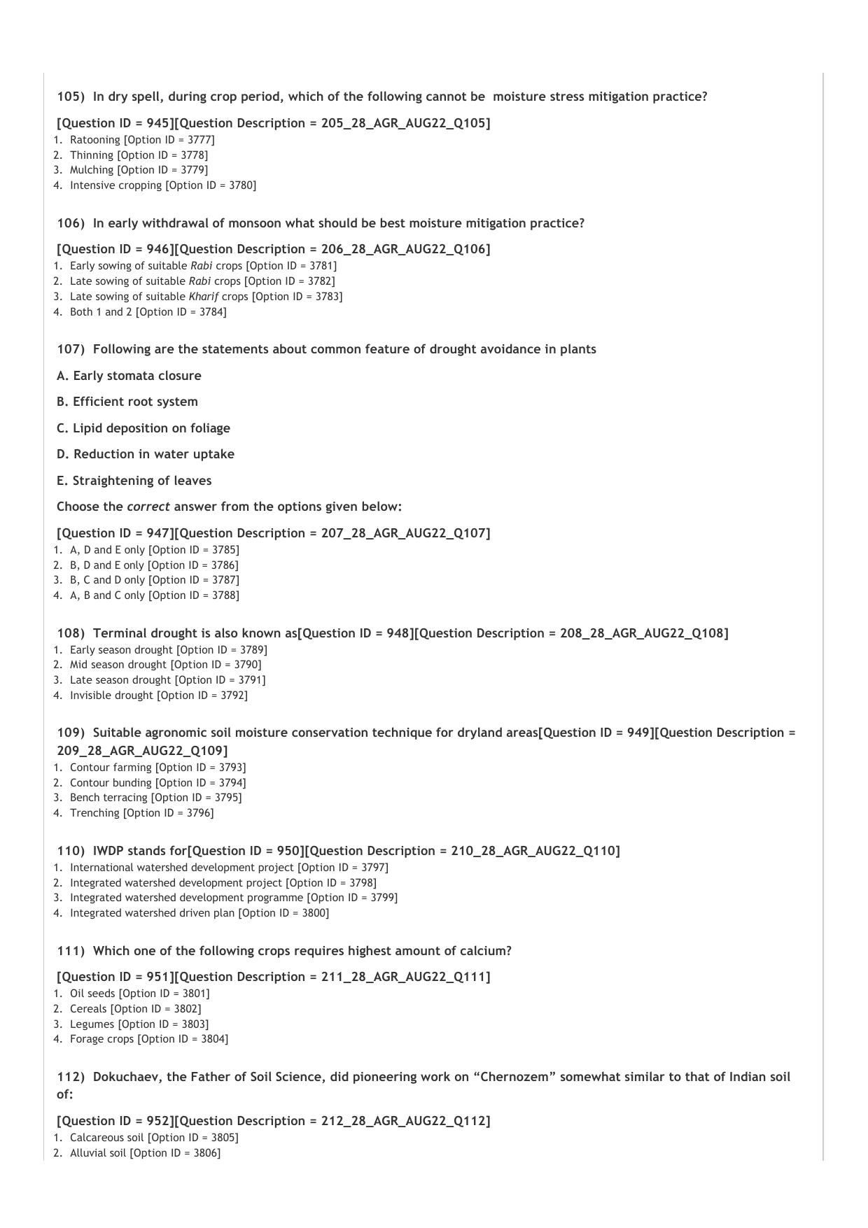 ICAR AIEEA PG 2022 AGRONOMY Question Paper - Page 18