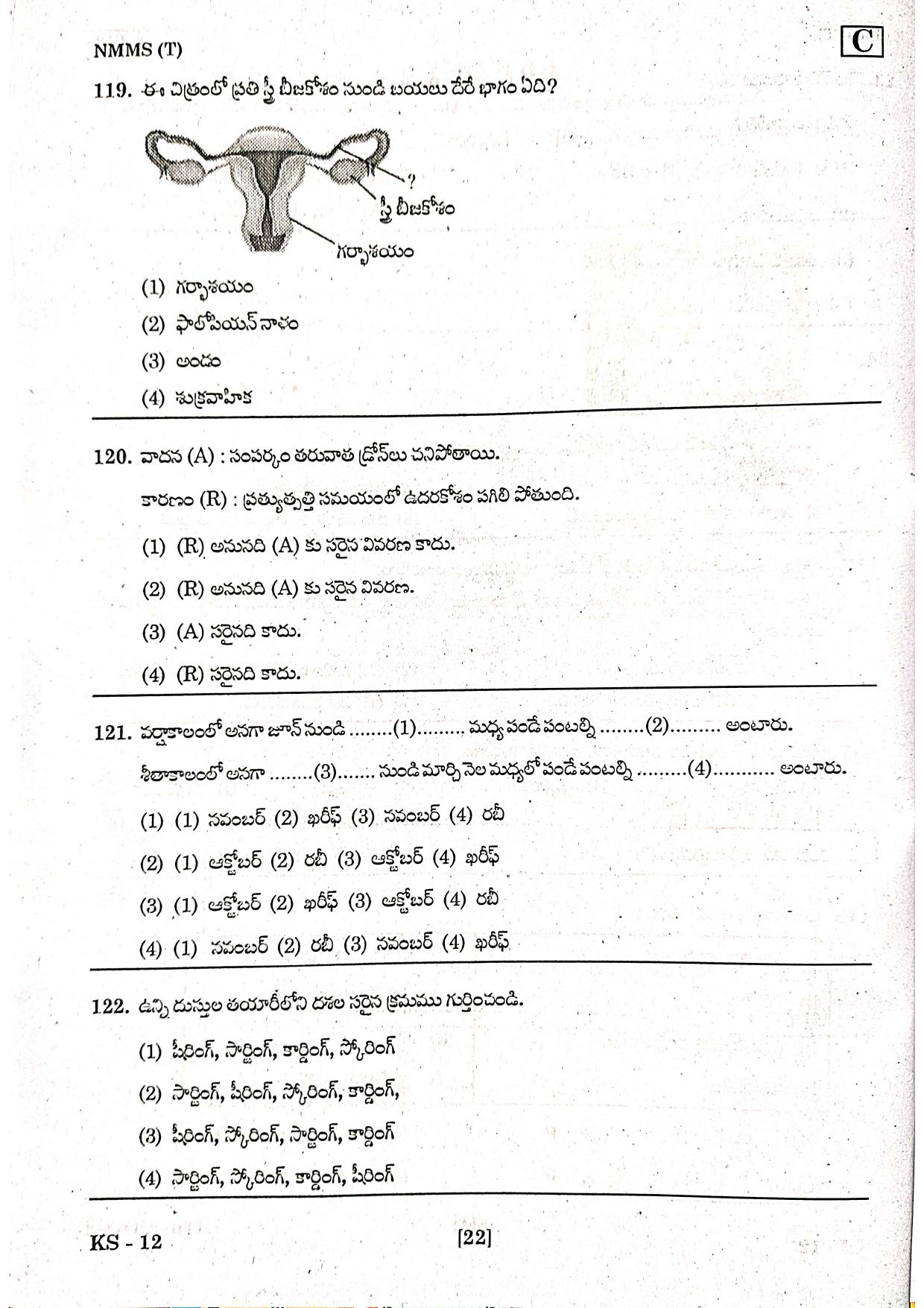 NMMS Feb 2021 - Booklet Code-C (Telugu Medium) - Page 18