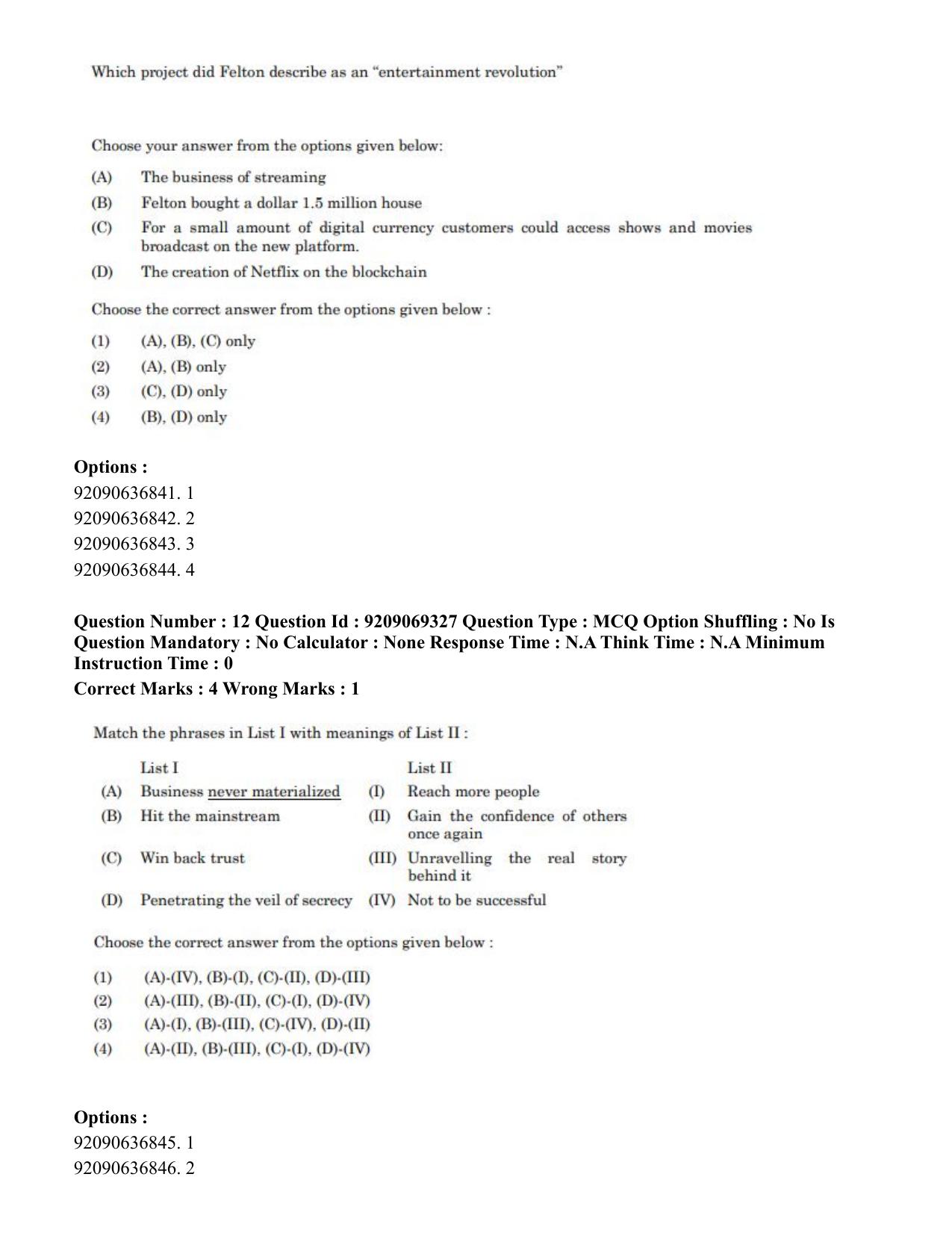 CUET PG 2023: COQP11 – General (Eng.)-Shift 3 (08-06-2023) Question Paper - Page 19