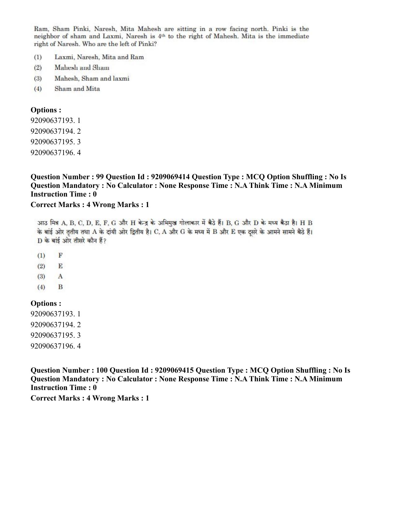 CUET PG 2023: COQP11 – General (Eng.)-Shift 3 (08-06-2023) Question Paper - Page 93