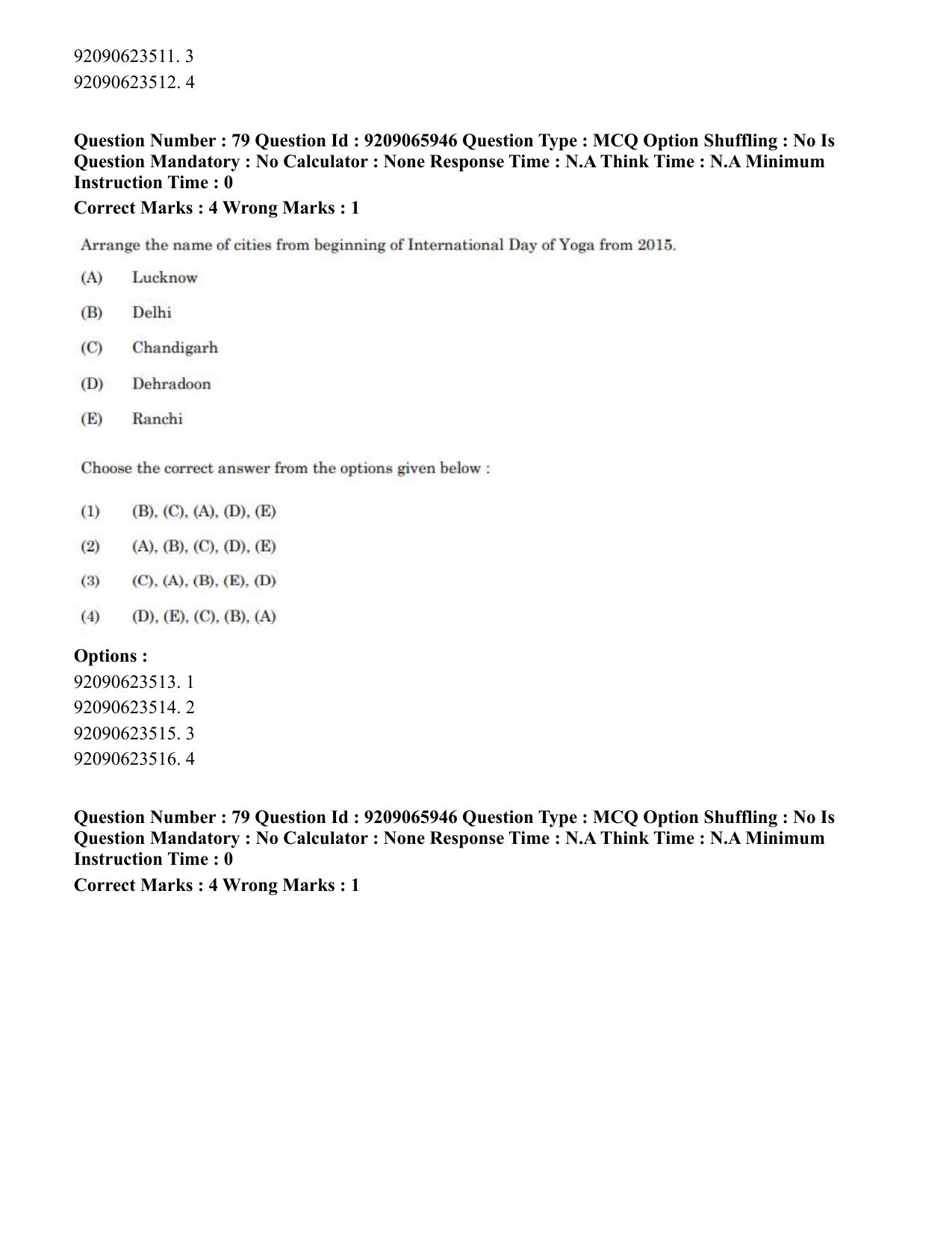 CUET PG 2023: COQP21 – Yoga (Eng.)-shift 1 (08-06-2023) Question Paper - Page 75
