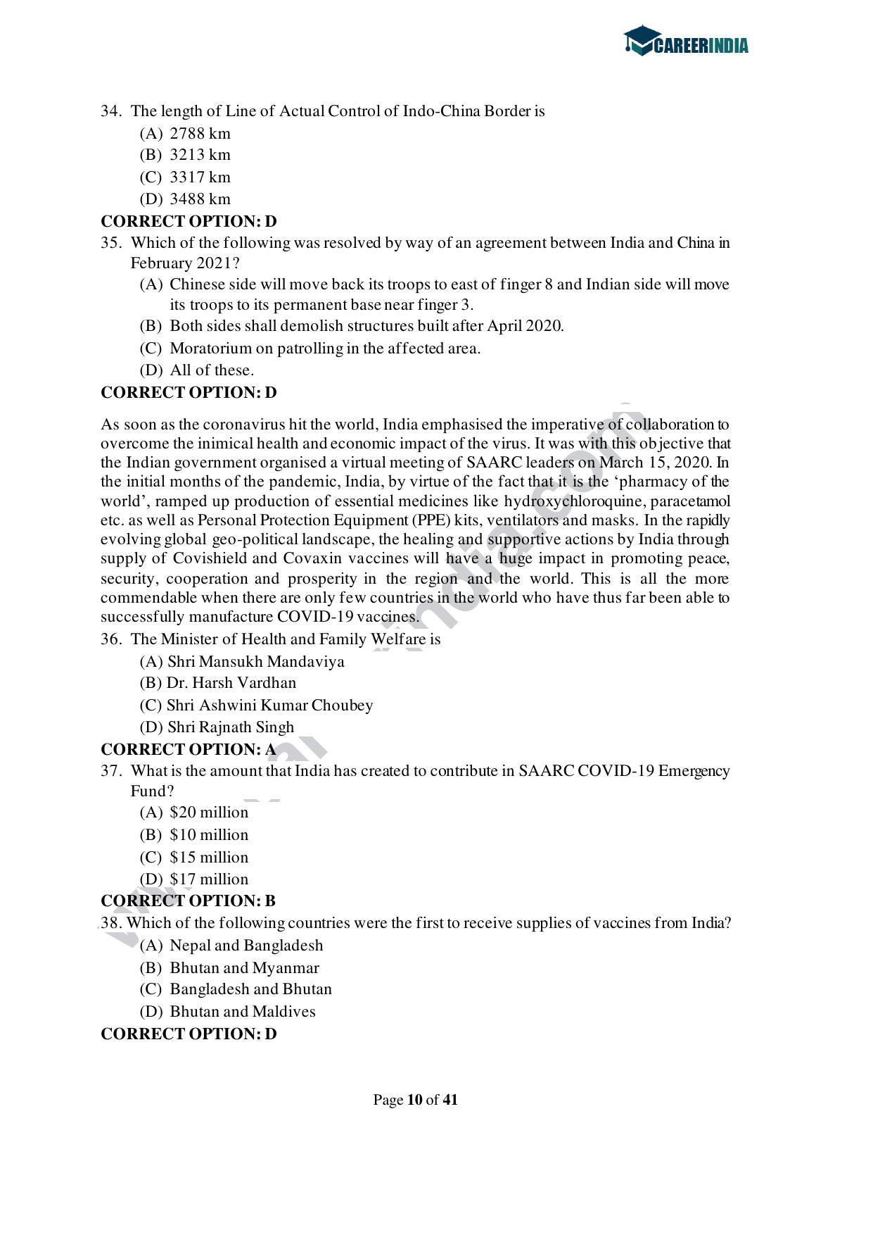 CLAT 2021 UG Question Paper and Asnwer Key - Page 10