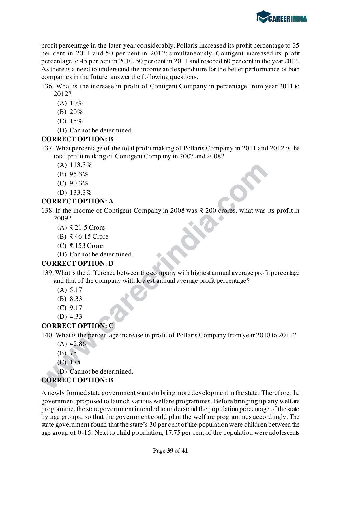 CLAT 2021 UG Question Paper and Asnwer Key - Page 39