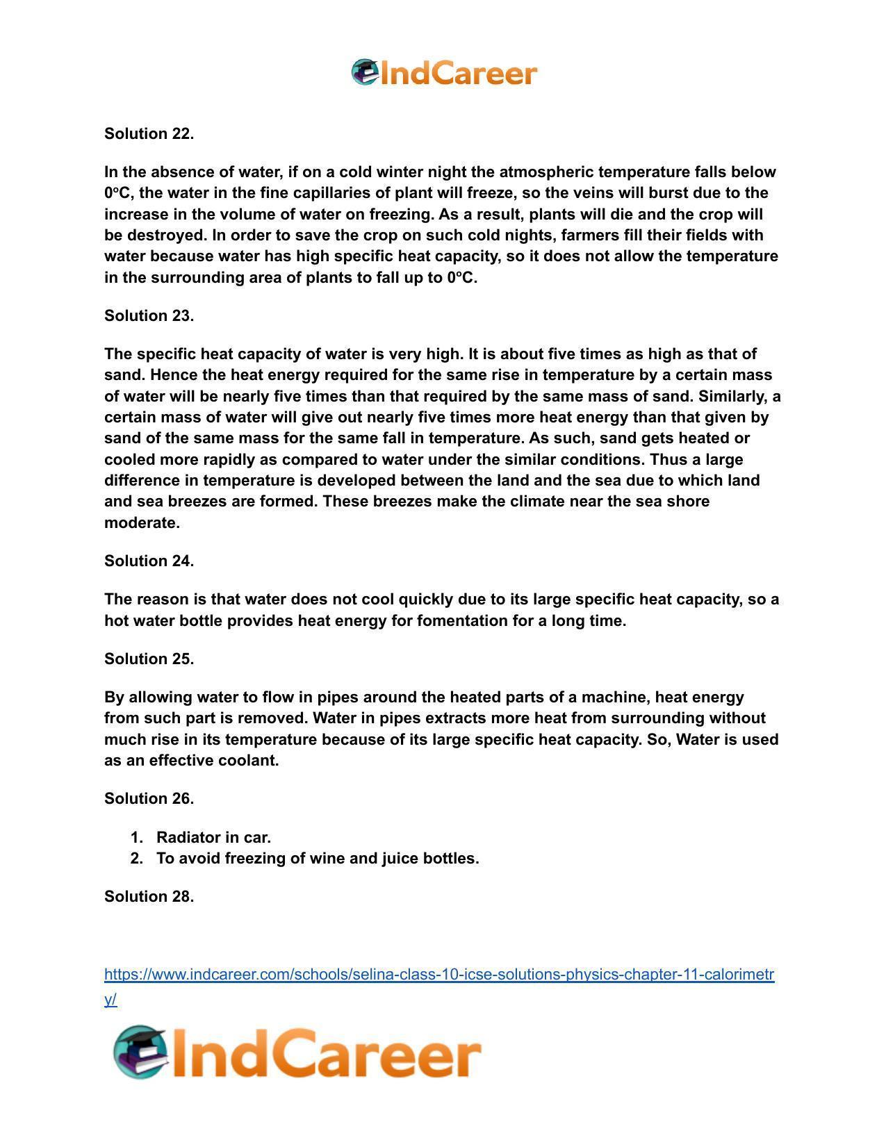 Selina Class 10 ICSE Solutions Physics : Chapter 11- Calorimetry - Page 6