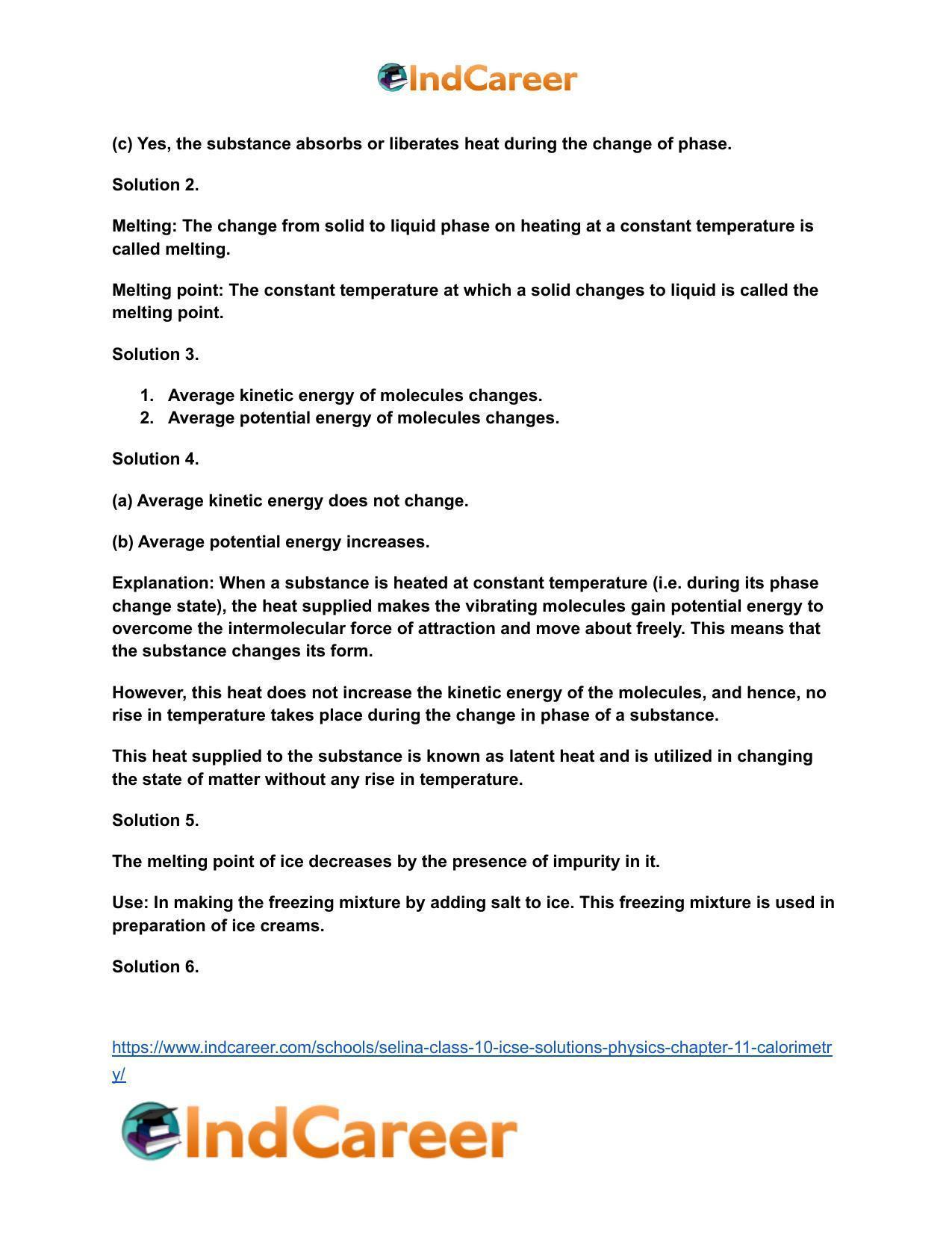 Selina Class 10 ICSE Solutions Physics : Chapter 11- Calorimetry - Page 16
