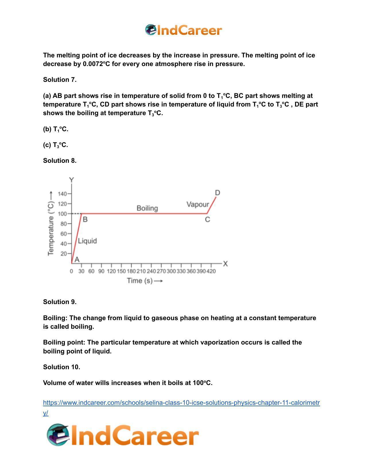 Selina Class 10 ICSE Solutions Physics : Chapter 11- Calorimetry - Page 17