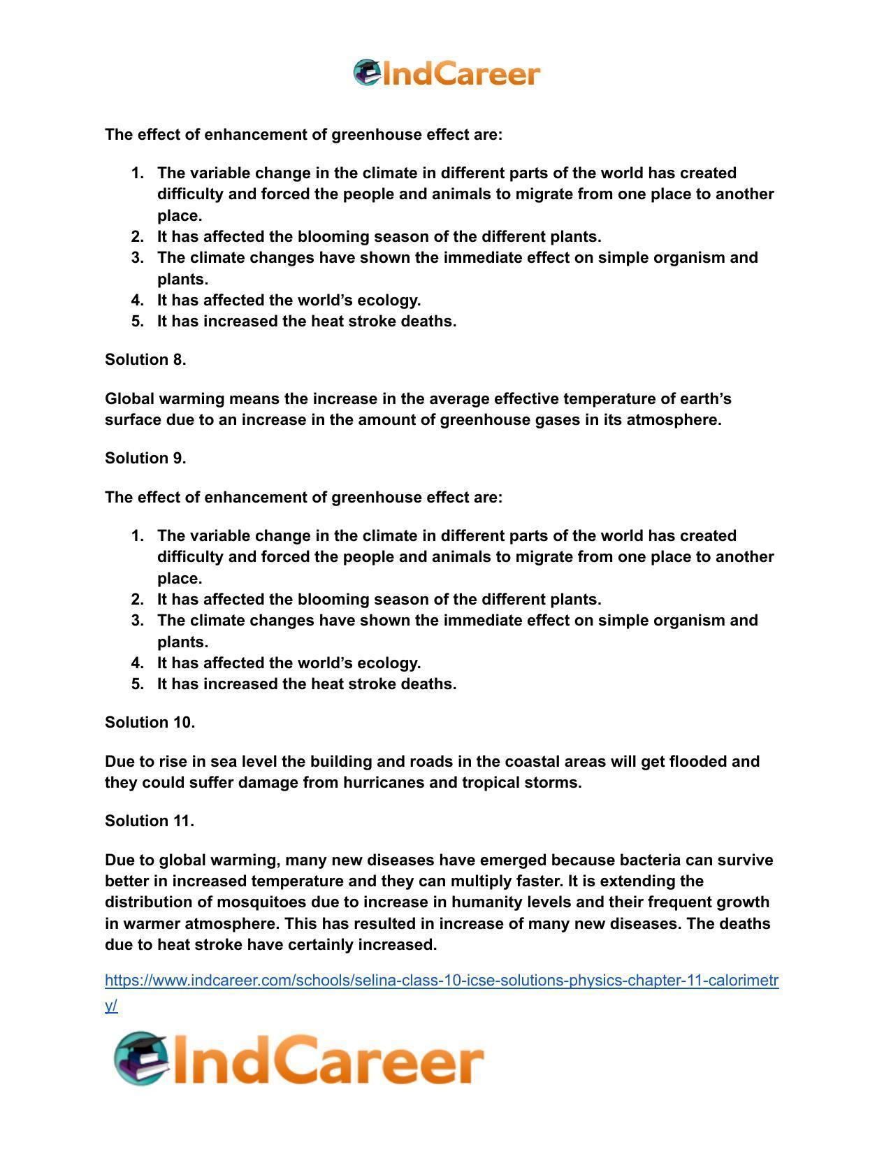 Selina Class 10 ICSE Solutions Physics : Chapter 11- Calorimetry - Page 29