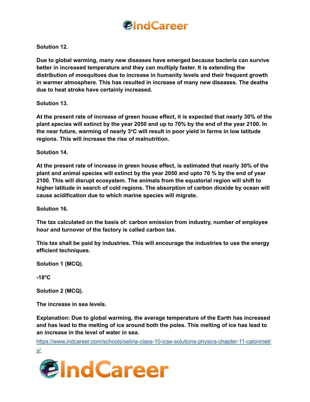 Selina Class 10 ICSE Solutions Physics : Chapter 11- Calorimetry - Page 30