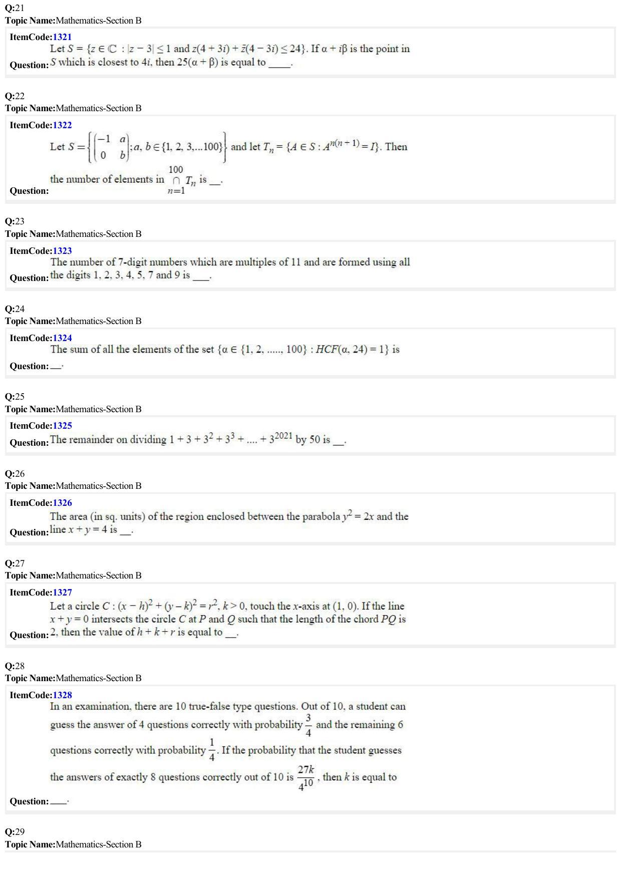 JEE Mains 2022: BTech English (Shift 2) 24-06-2022 Question Paper - Page 6