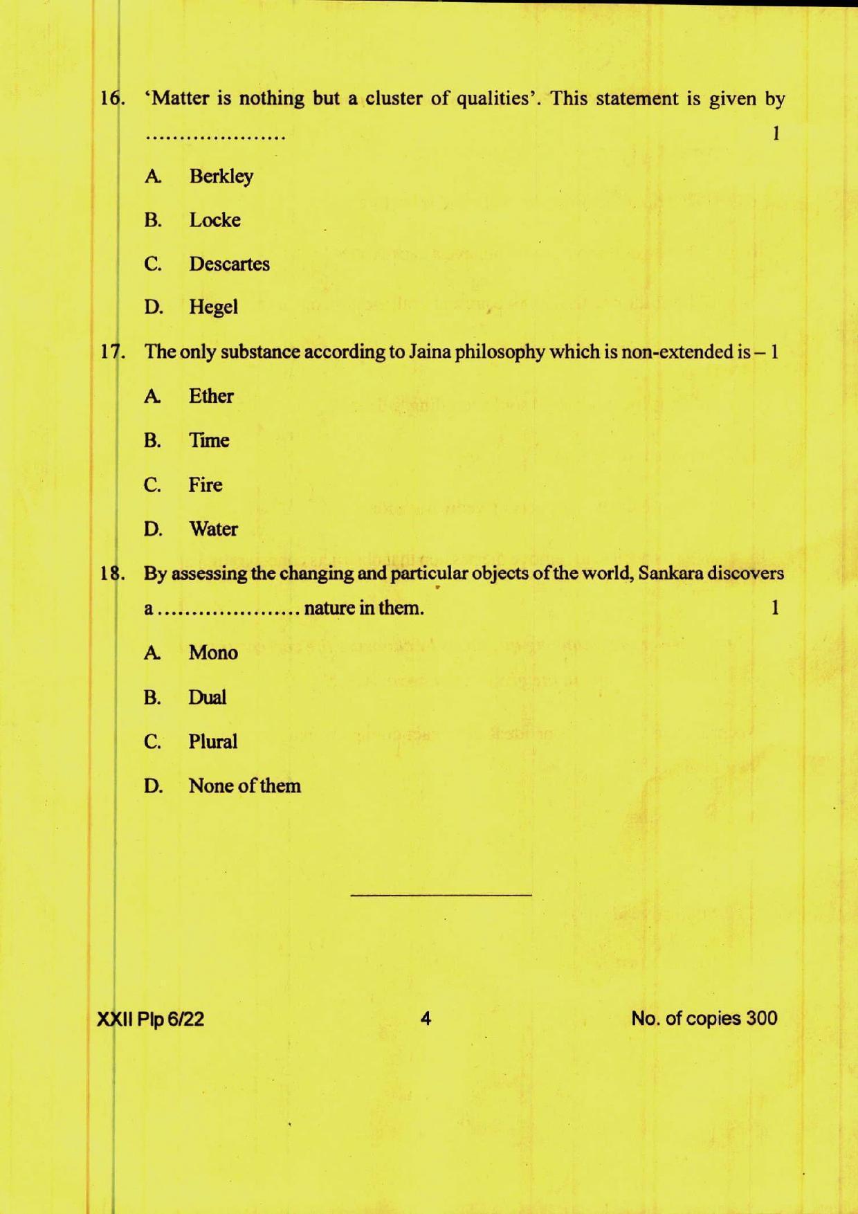 COHSEM 12th Question Papers 2022  Philosophy - Page 4