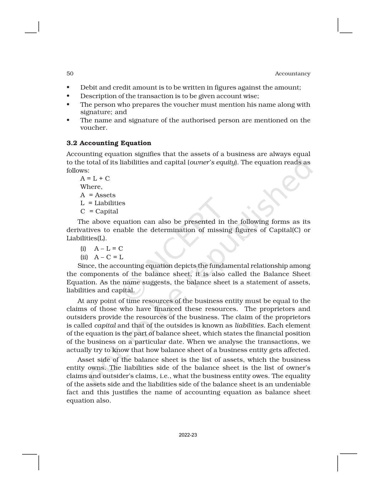 NCERT Book for Class 11 Accountancy (Part-I) Chapter 3 Recording of Transactions – I - Page 5