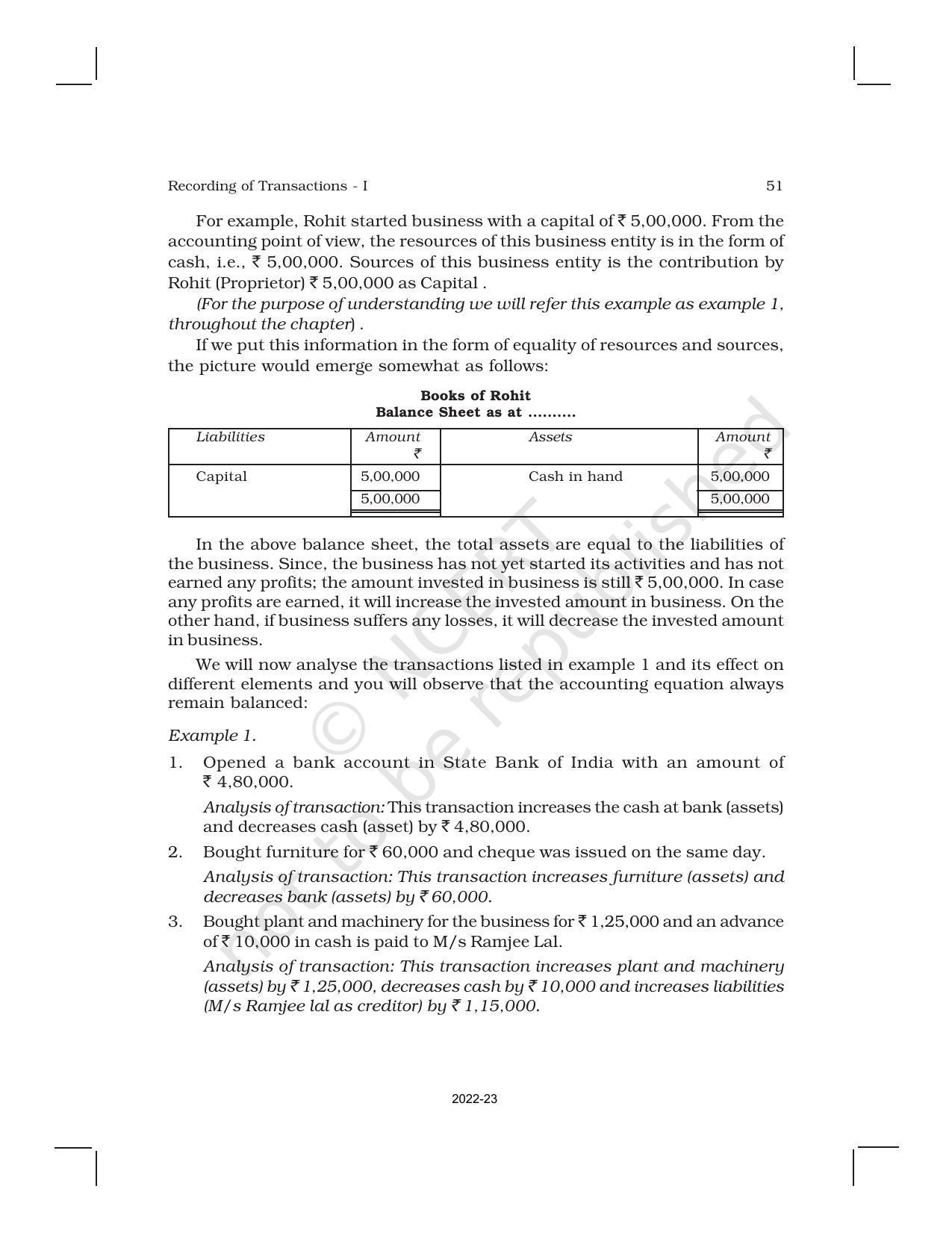 NCERT Book for Class 11 Accountancy (Part-I) Chapter 3 Recording of Transactions – I - Page 6