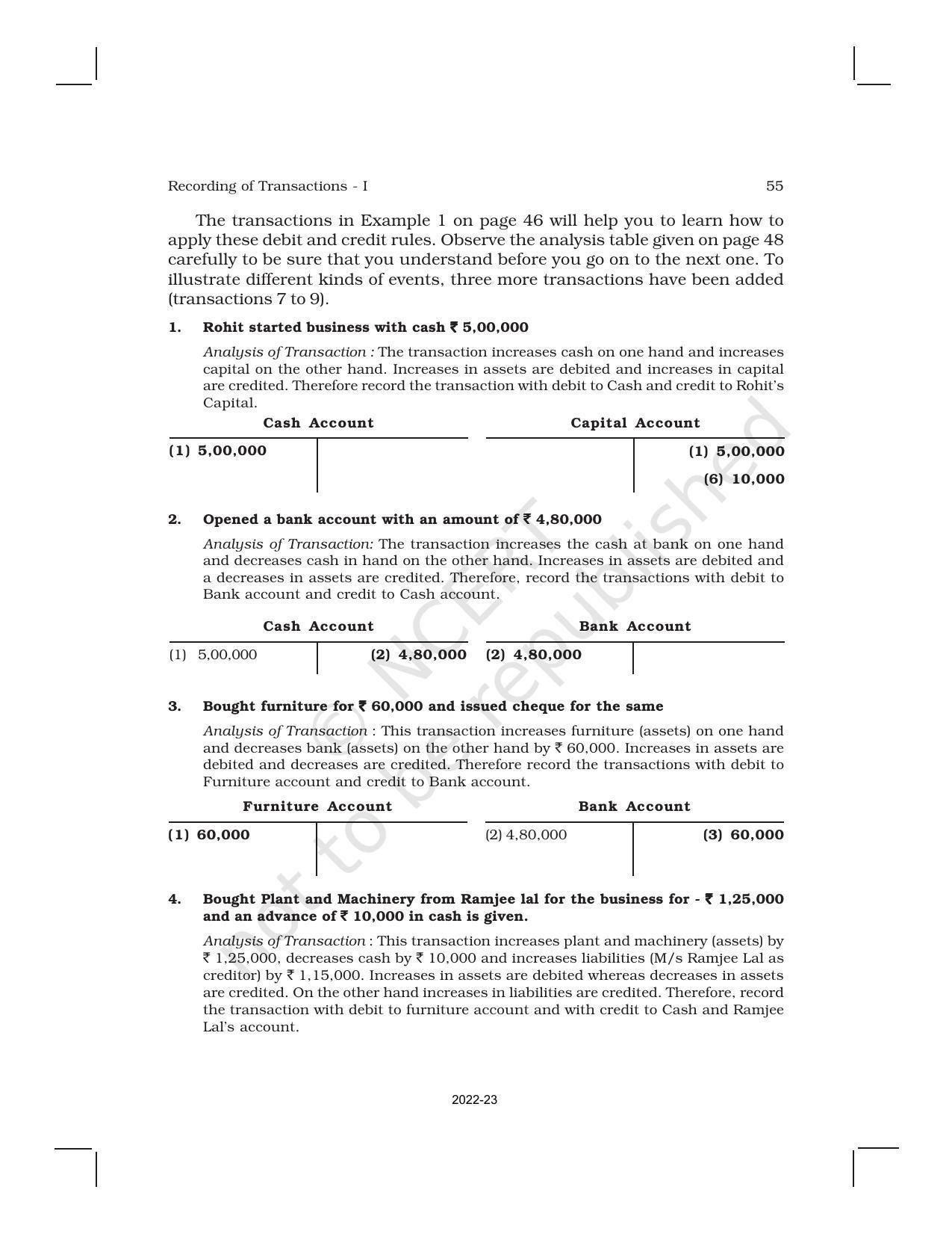 NCERT Book for Class 11 Accountancy (Part-I) Chapter 3 Recording of Transactions – I - Page 10