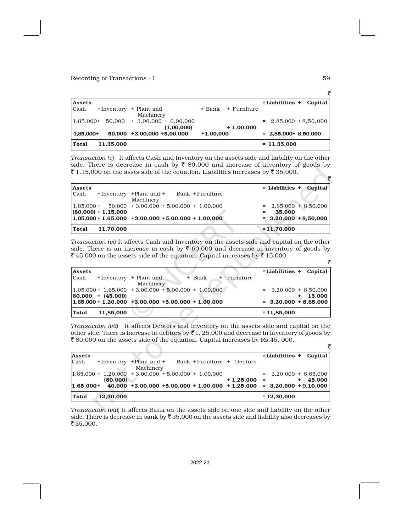 NCERT Book for Class 11 Accountancy (Part-I) Chapter 3 Recording of Transactions – I - Page 14