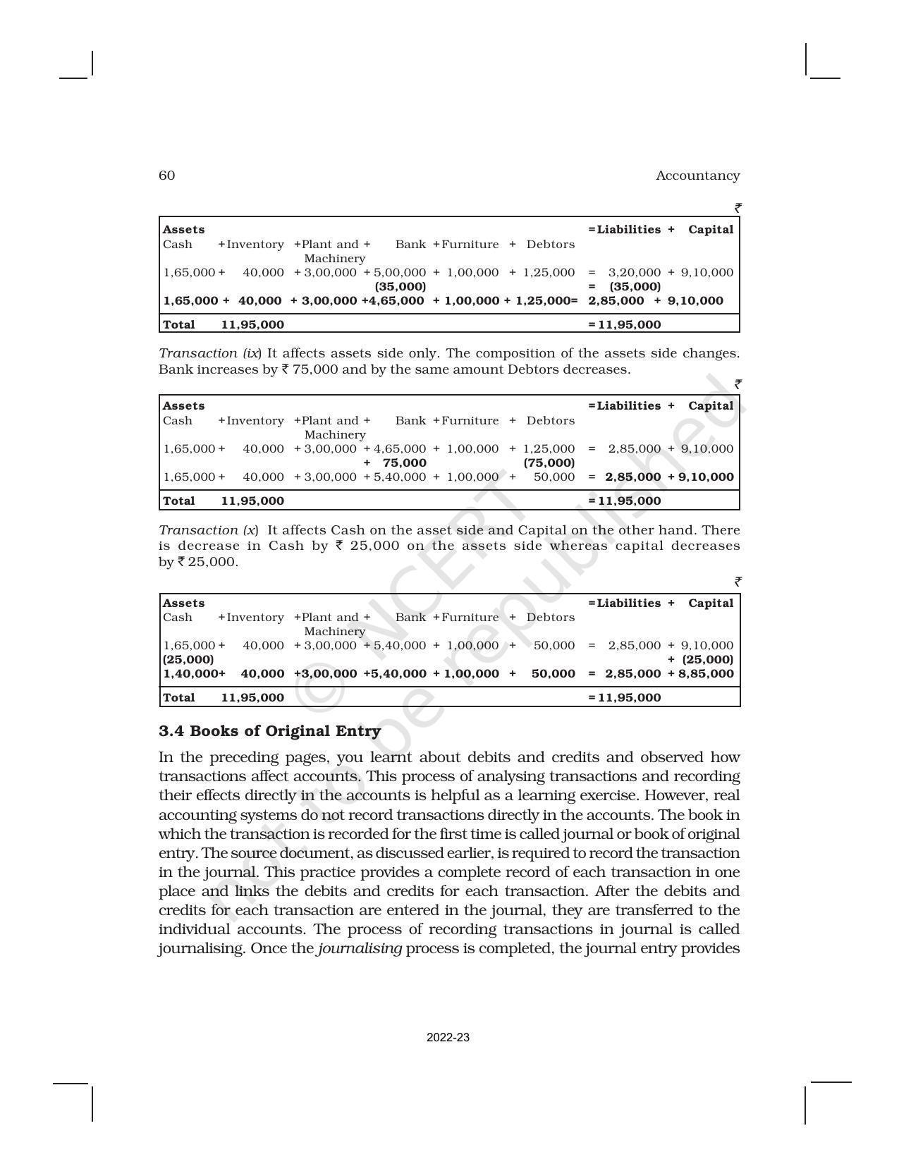 NCERT Book for Class 11 Accountancy (Part-I) Chapter 3 Recording of Transactions – I - Page 15