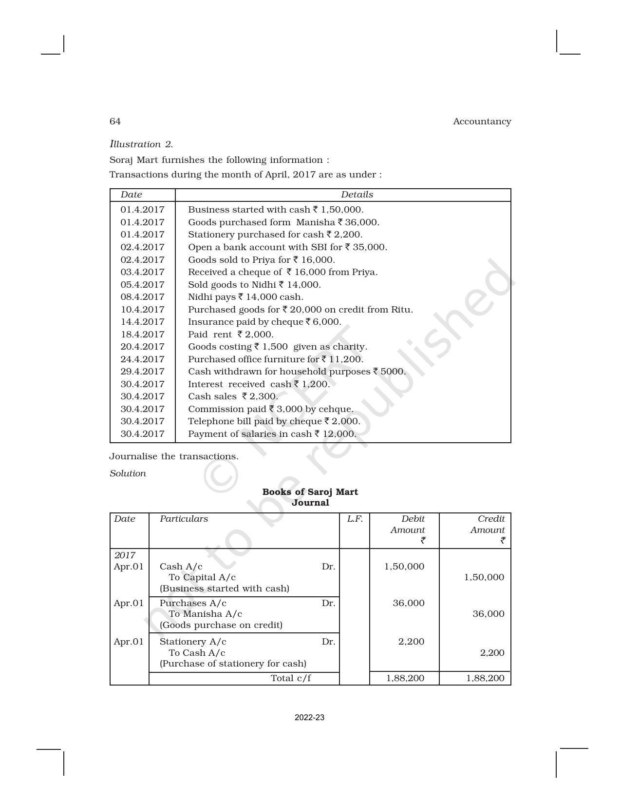 NCERT Book for Class 11 Accountancy (Part-I) Chapter 3 Recording of Transactions – I - Page 19