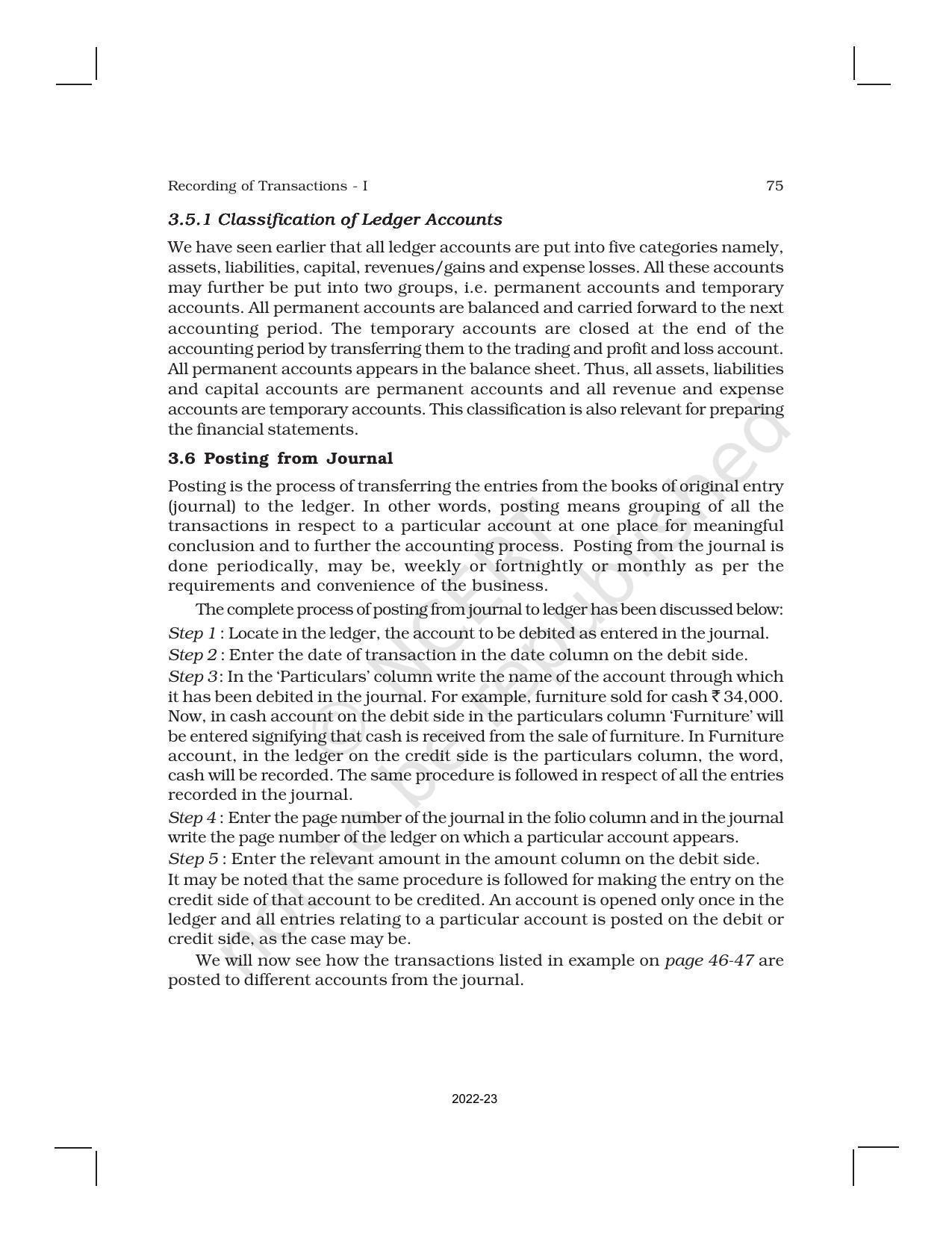 NCERT Book for Class 11 Accountancy (Part-I) Chapter 3 Recording of Transactions – I - Page 30