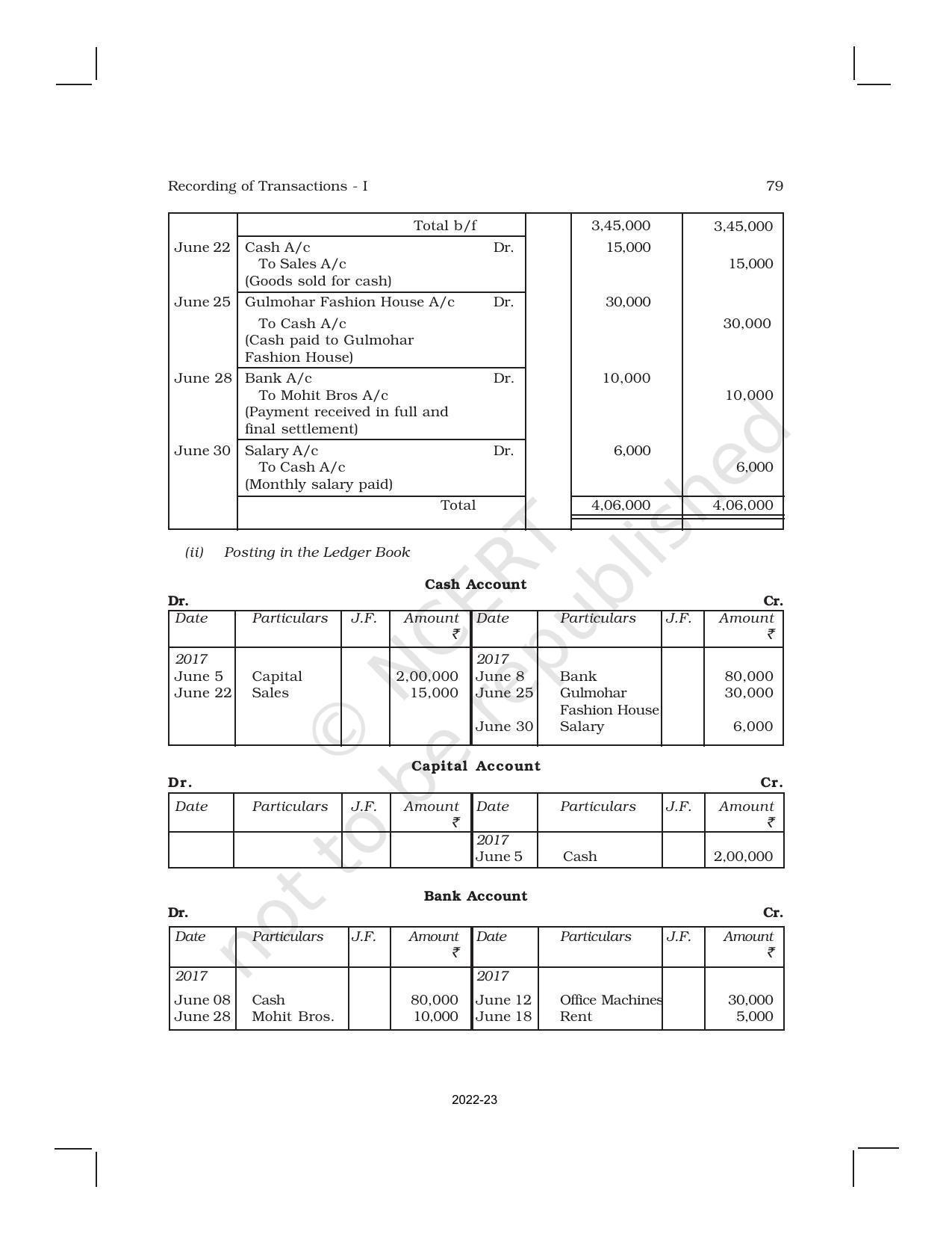 NCERT Book for Class 11 Accountancy (Part-I) Chapter 3 Recording of Transactions – I - Page 34
