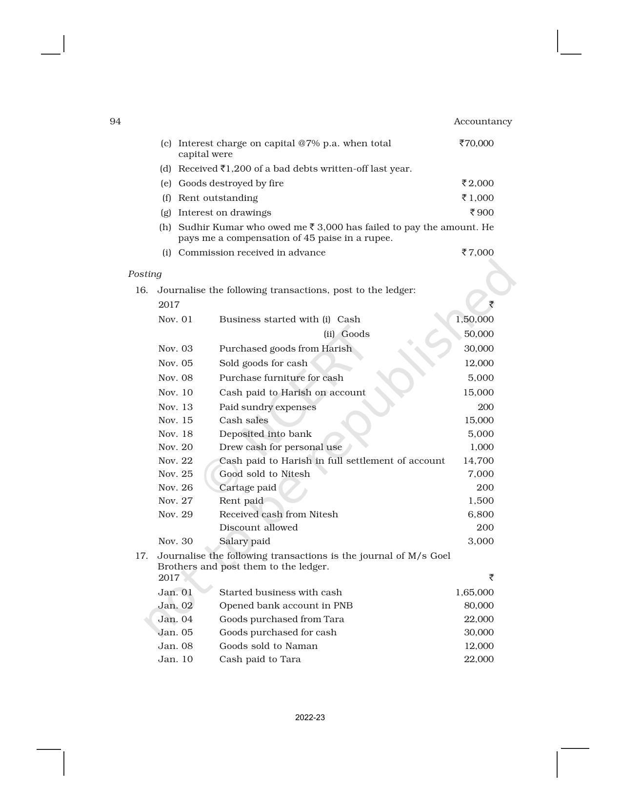 NCERT Book for Class 11 Accountancy (Part-I) Chapter 3 Recording of Transactions – I - Page 49