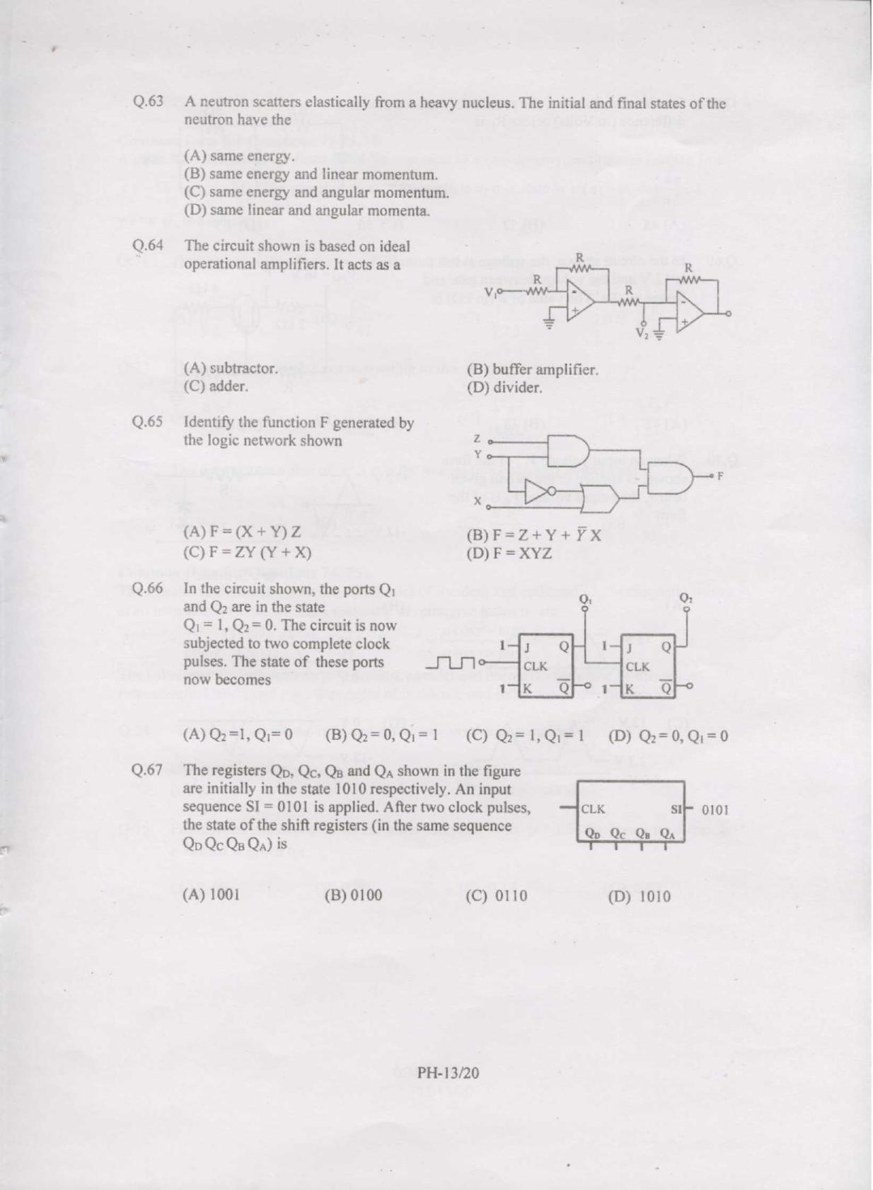 GATE 2007 Physics (PH) Question Paper with Answer Key - Page 13