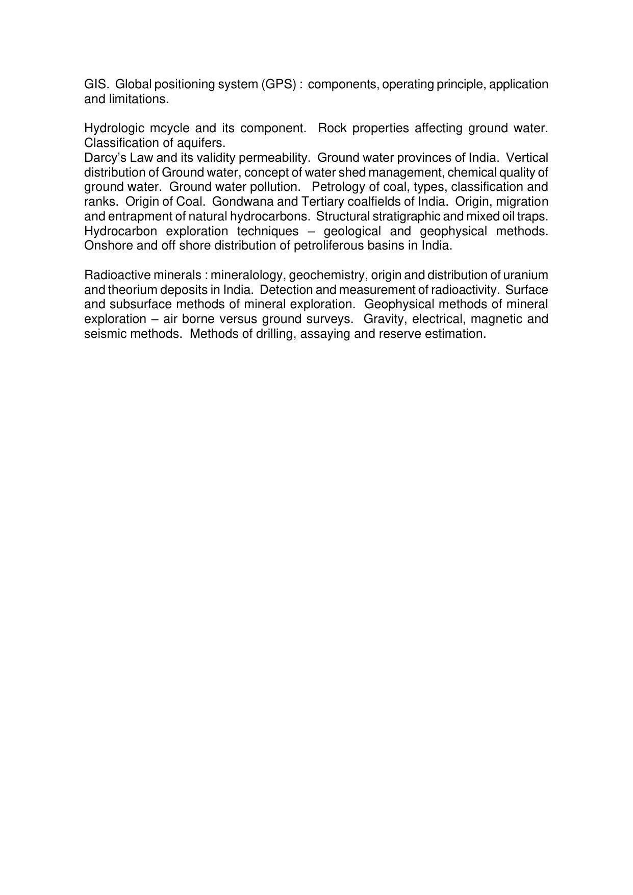 AMU Entrance Exam: M.Sc. Applied Geology Statistics Syllabus - Page 3