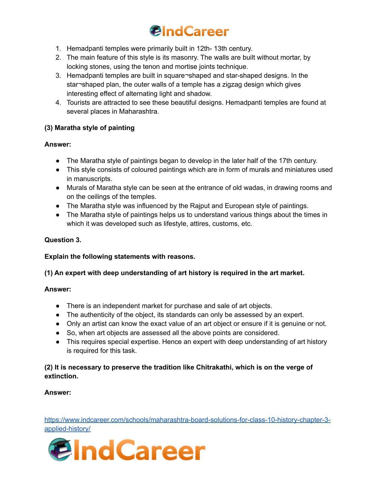 Maharashtra Board Solutions for Class 10- History: Chapter 4- History of Indian Arts - Page 4