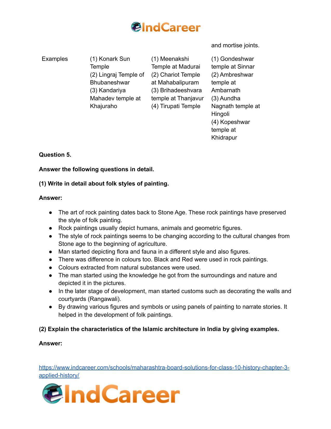 Maharashtra Board Solutions for Class 10- History: Chapter 4- History of Indian Arts - Page 6