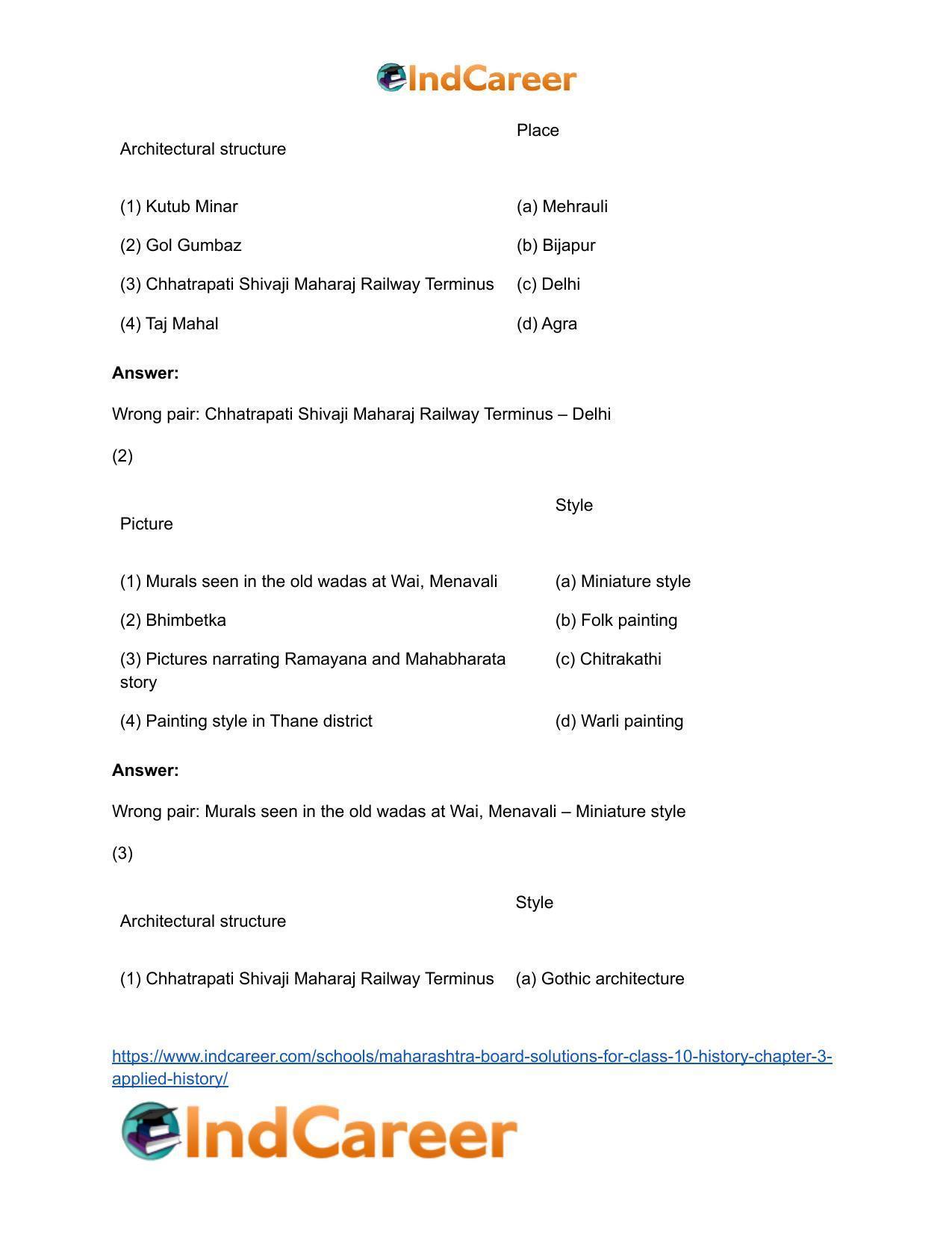Maharashtra Board Solutions for Class 10- History: Chapter 4- History of Indian Arts - Page 17