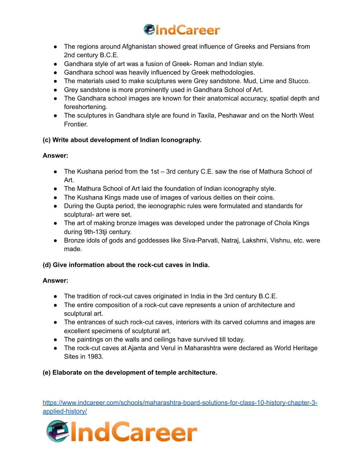 Maharashtra Board Solutions for Class 10- History: Chapter 4- History of Indian Arts - Page 30