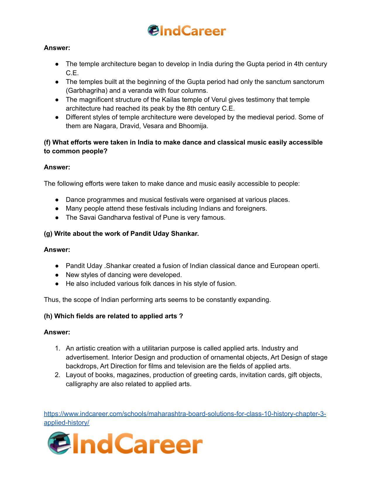 Maharashtra Board Solutions for Class 10- History: Chapter 4- History of Indian Arts - Page 31