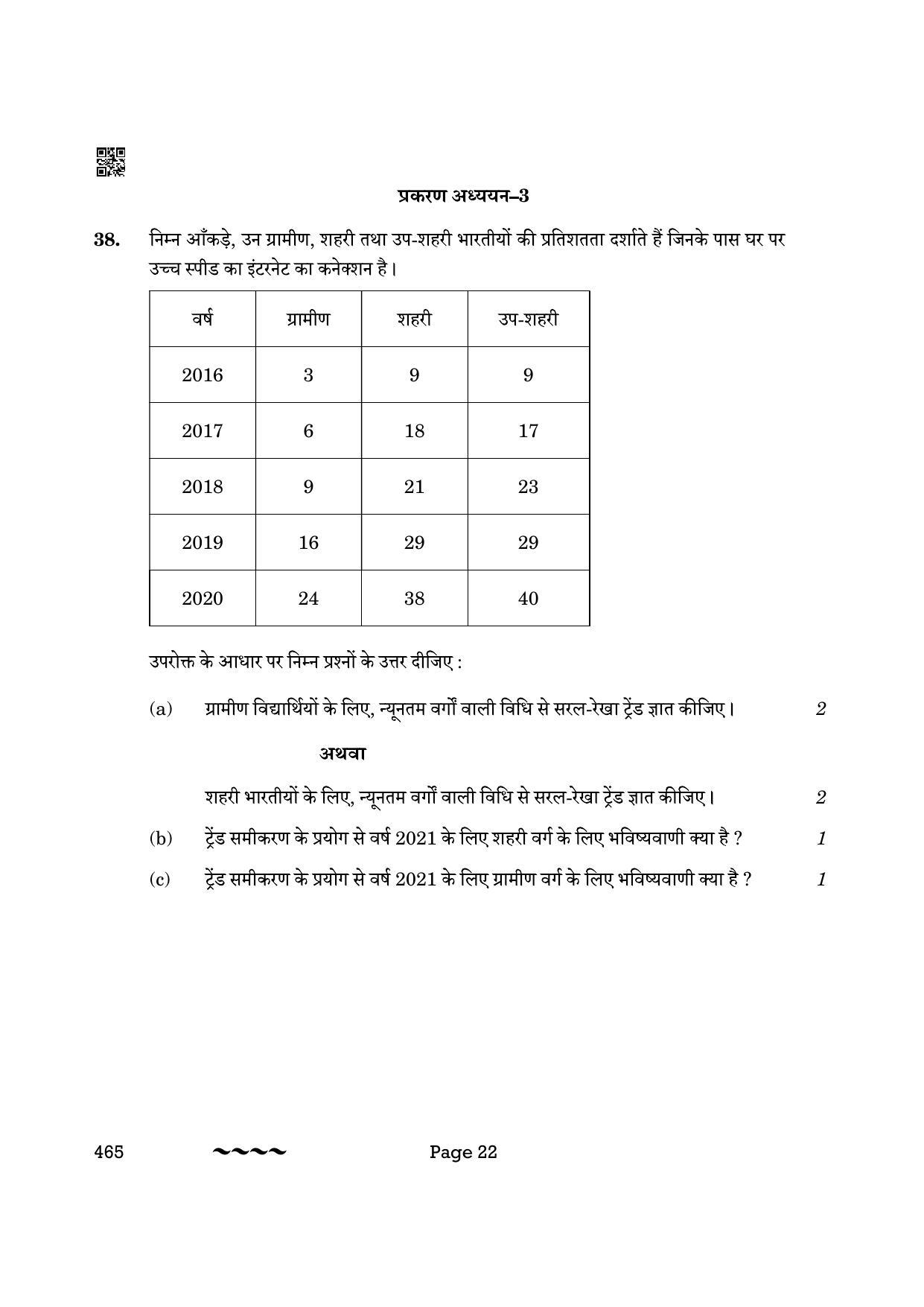 CBSE Class 12 465- Applied Mathematics 2023 (Compartment) Question Paper - Page 22