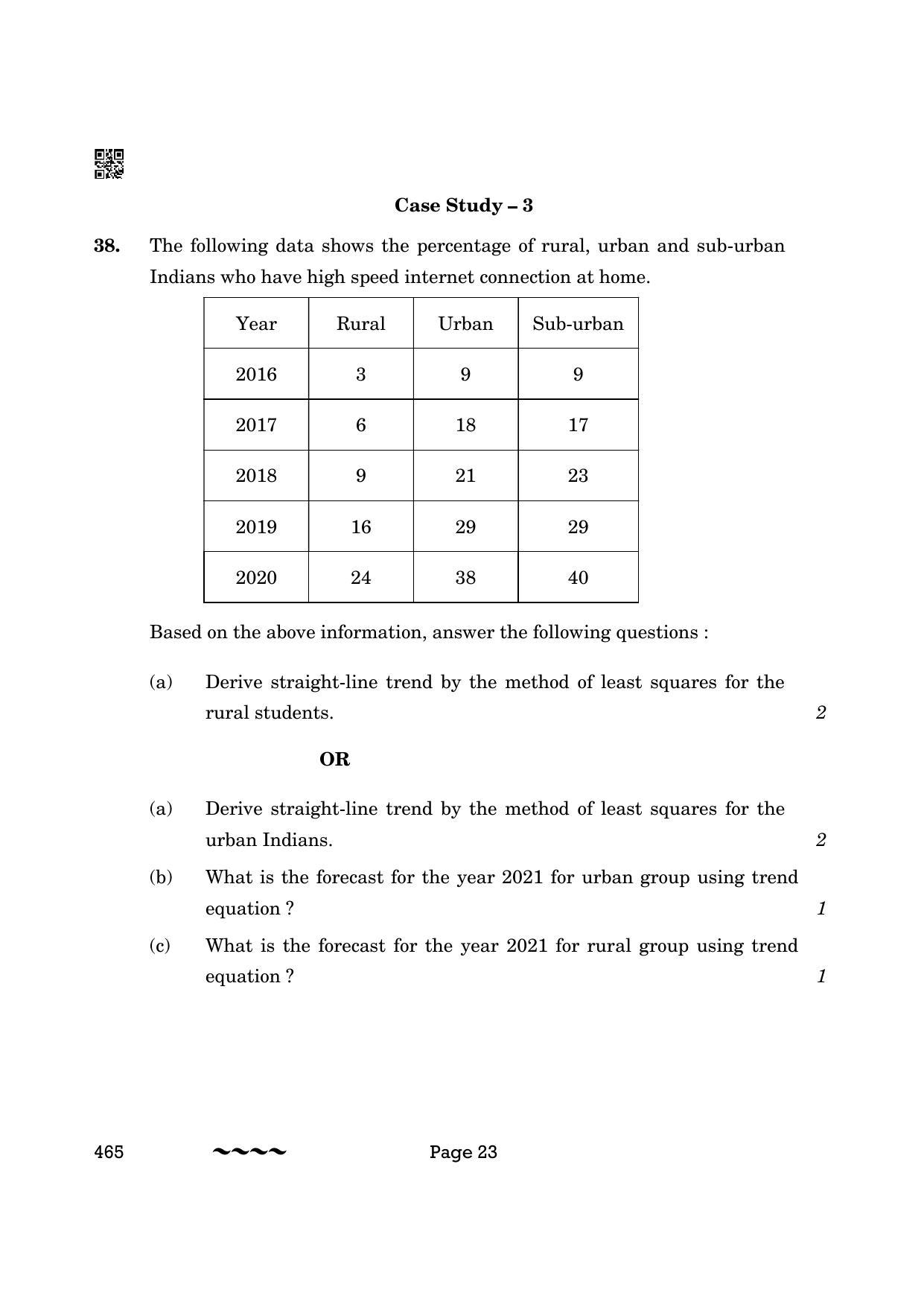 CBSE Class 12 465- Applied Mathematics 2023 (Compartment) Question Paper - Page 23