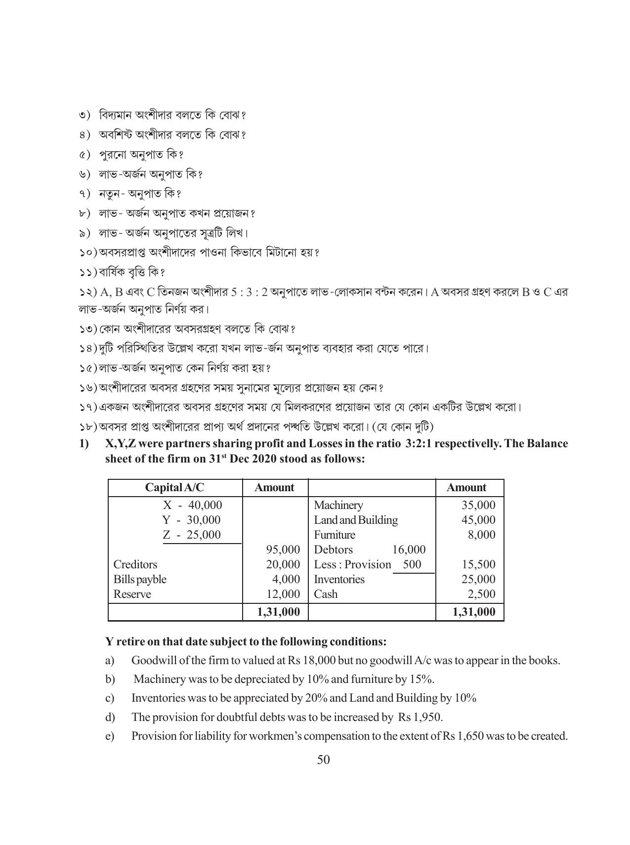 Tripura Board Class 12 Accountency Bengali Version Workbooks - Page 54