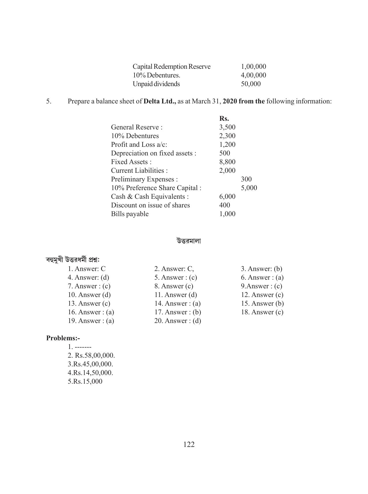 Tripura Board Class 12 Accountency Bengali Version Workbooks - Page 126