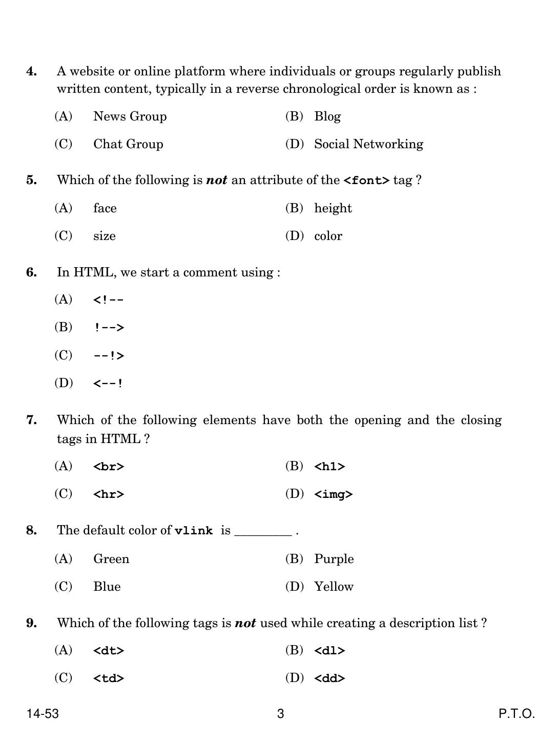 CBSE Class 10 Computer Application 2024 Question Paper - Page 3